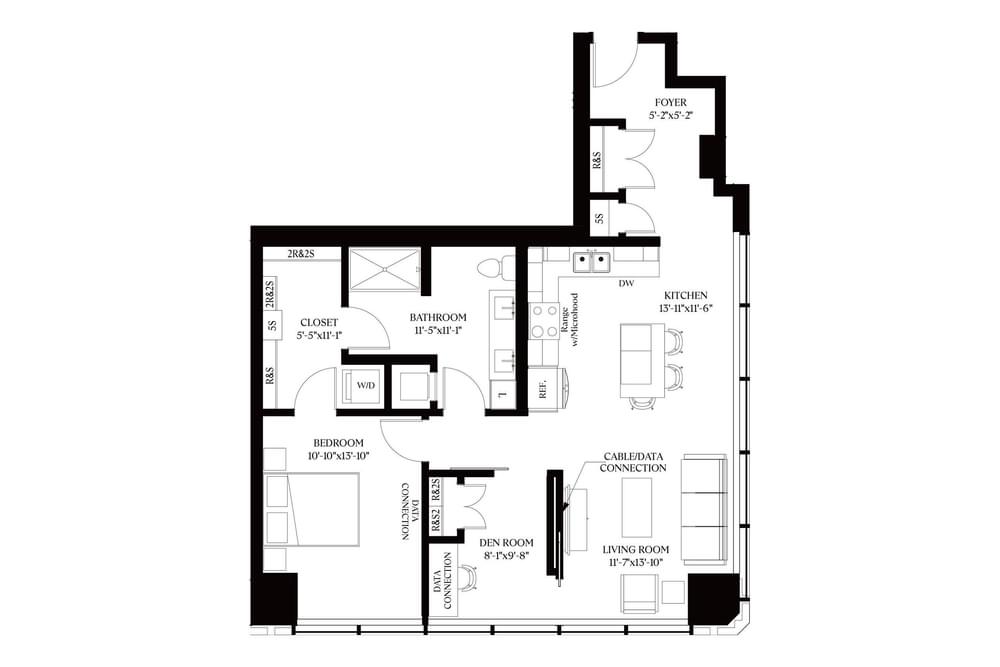 1 Bedroom + Den apartment