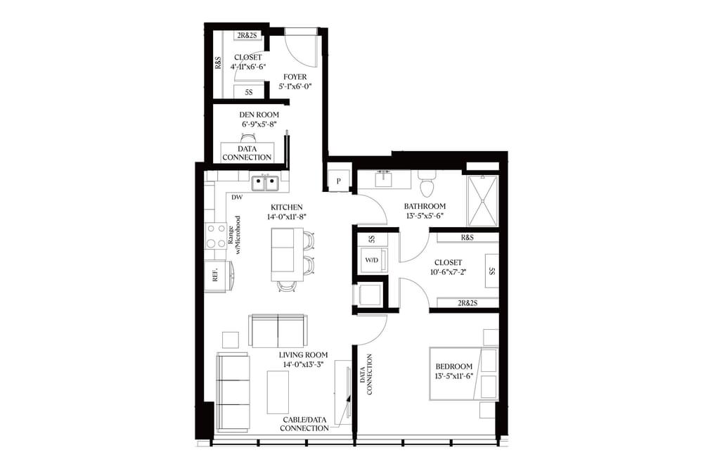 1 Bedroom + Den apartment