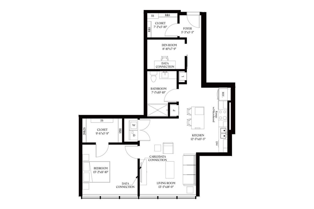 1 Bedroom + Den apartment