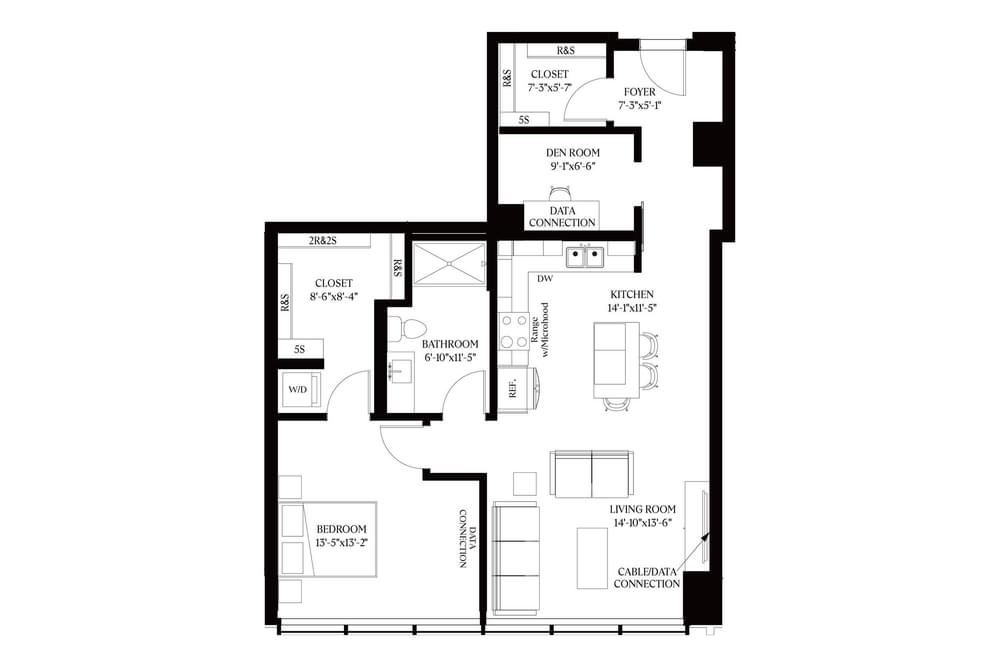 1 Bedroom + Den apartment