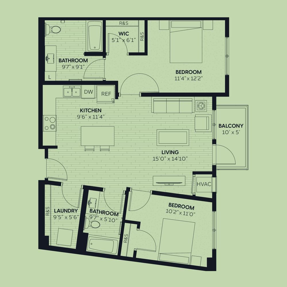 2 Bedroom