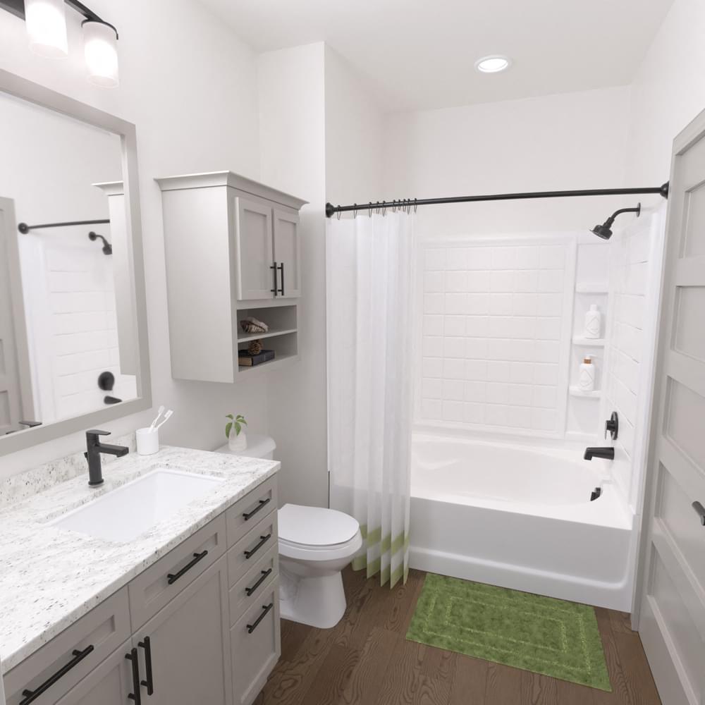 a white bathroom with a shower and a sink and a toilet