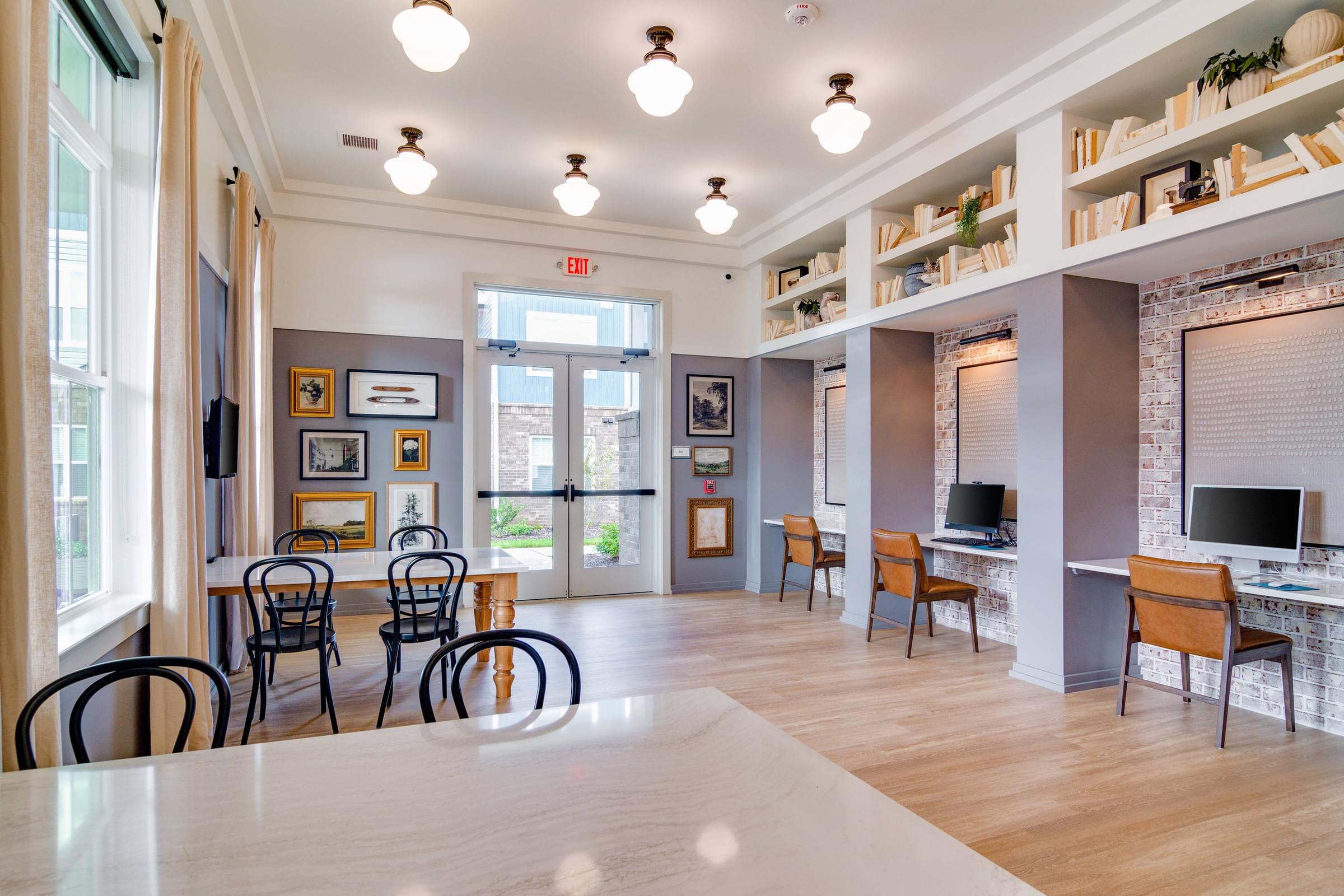 Business Center with Computers and Areas to Work