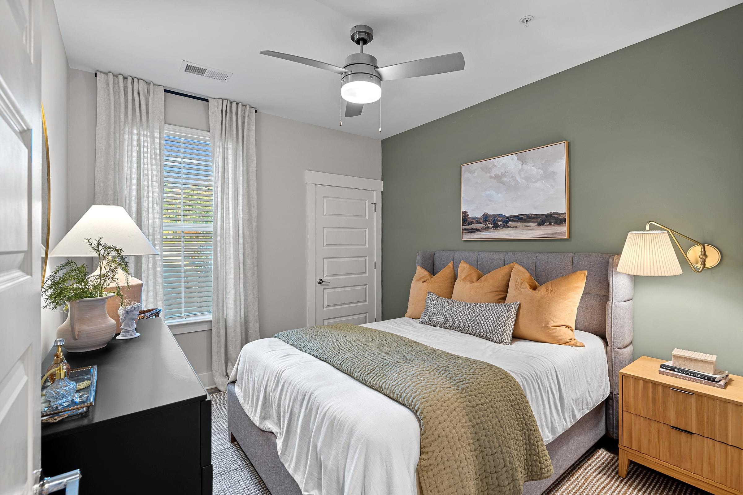 Spacious Bedrooms with Large Windows, Ceiling Fan and Walk-In Closets