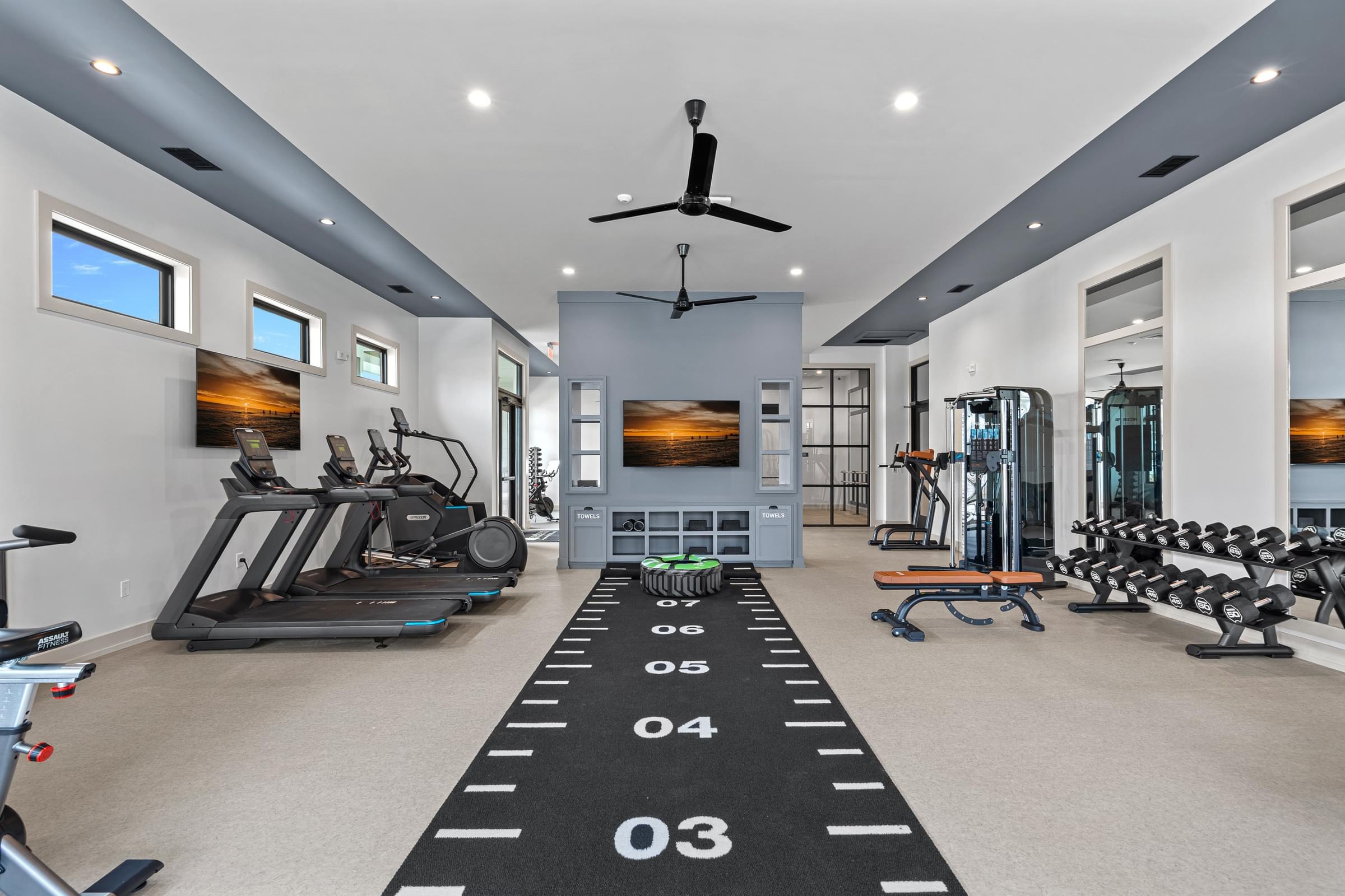 24-Hour Expansive Fitness Center and Private Fitness Studio