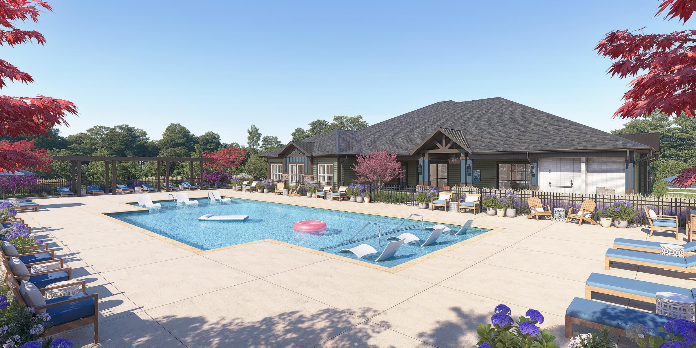 Resort-Style Salt Water Swimming Pool With Expansive Sundeck