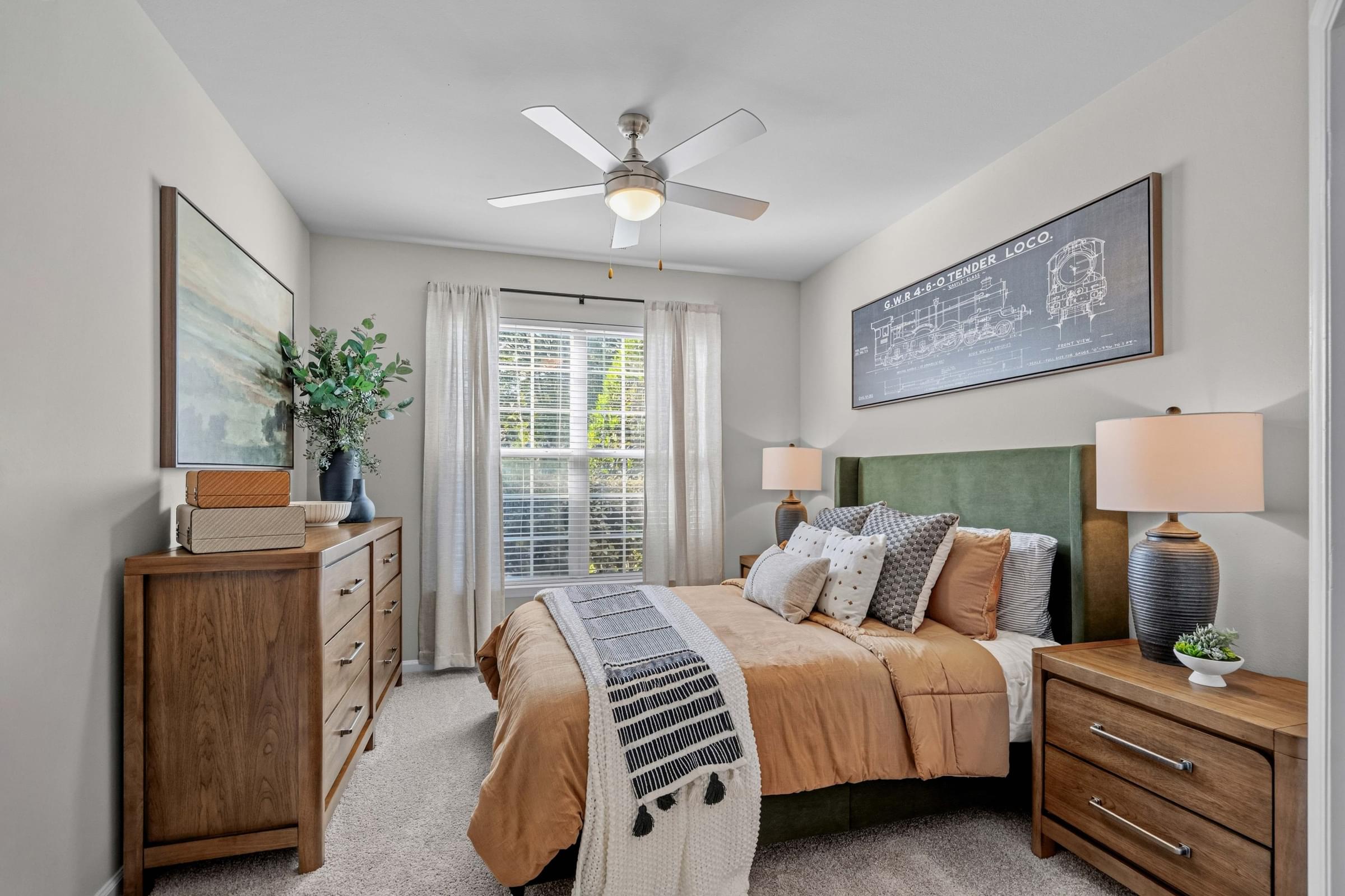 Ceiling Fans in Bedrooms and Living Room