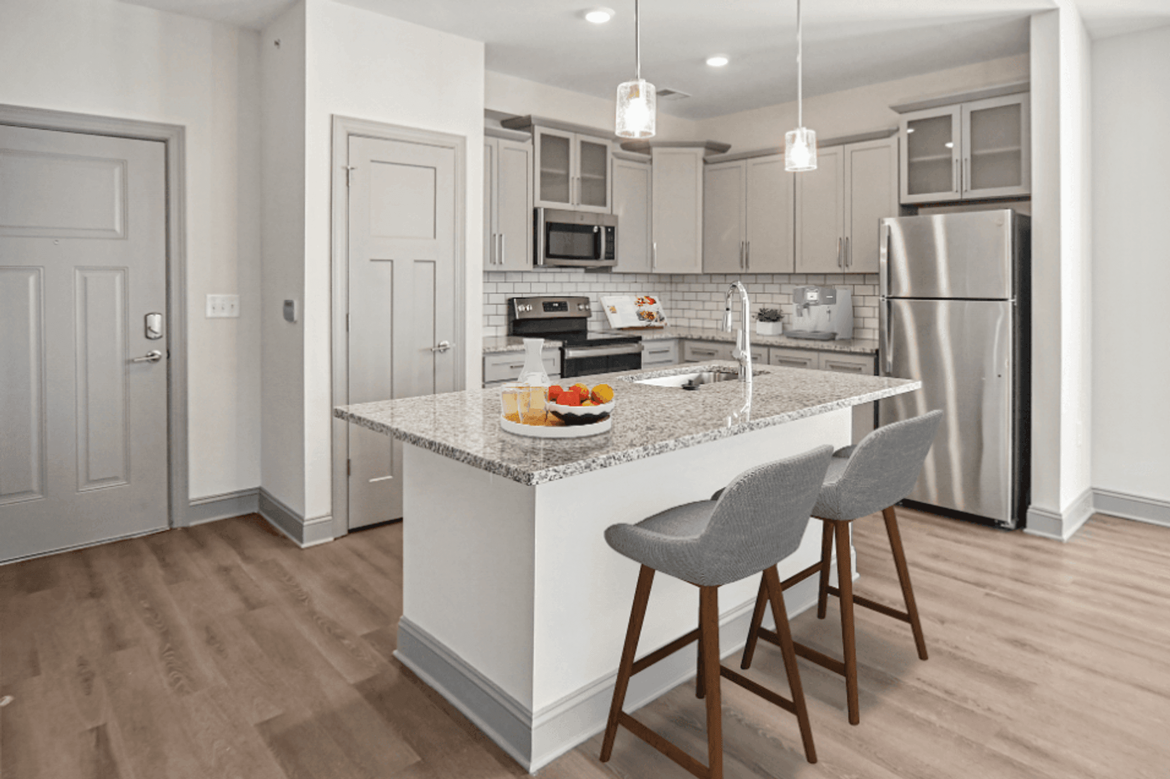 Modern Gray Kitchen Cabinet Scheme