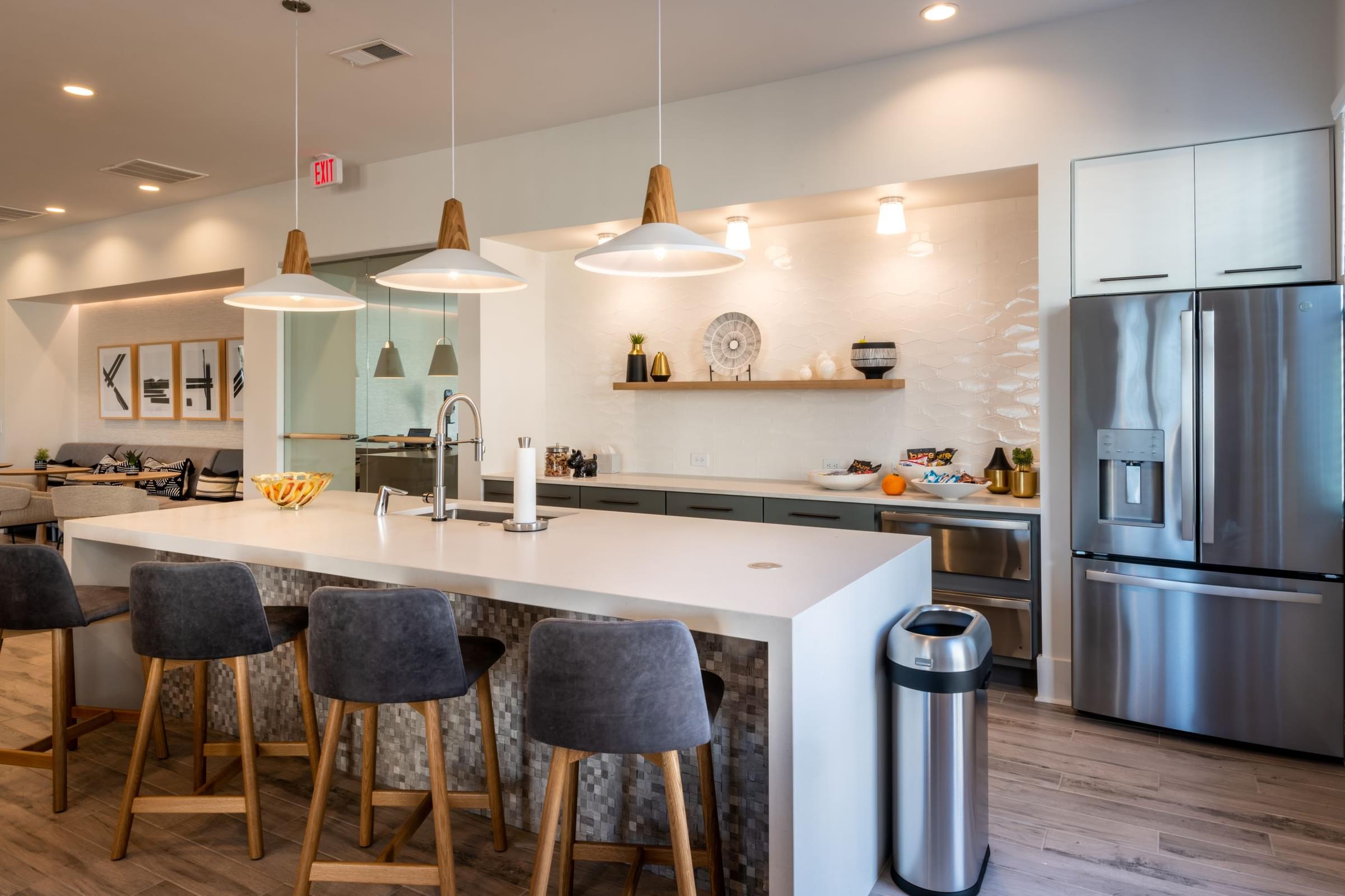 Clubhouse Kitchen at Hawthorne at Parkside in Cary, NC Clubhouse Kitchen at Hawthorne at Parkside in Cary, NC