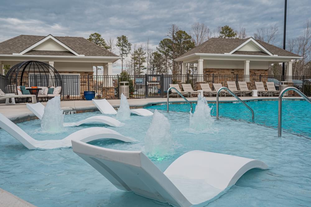 our apartments have a large resort style pool with water features