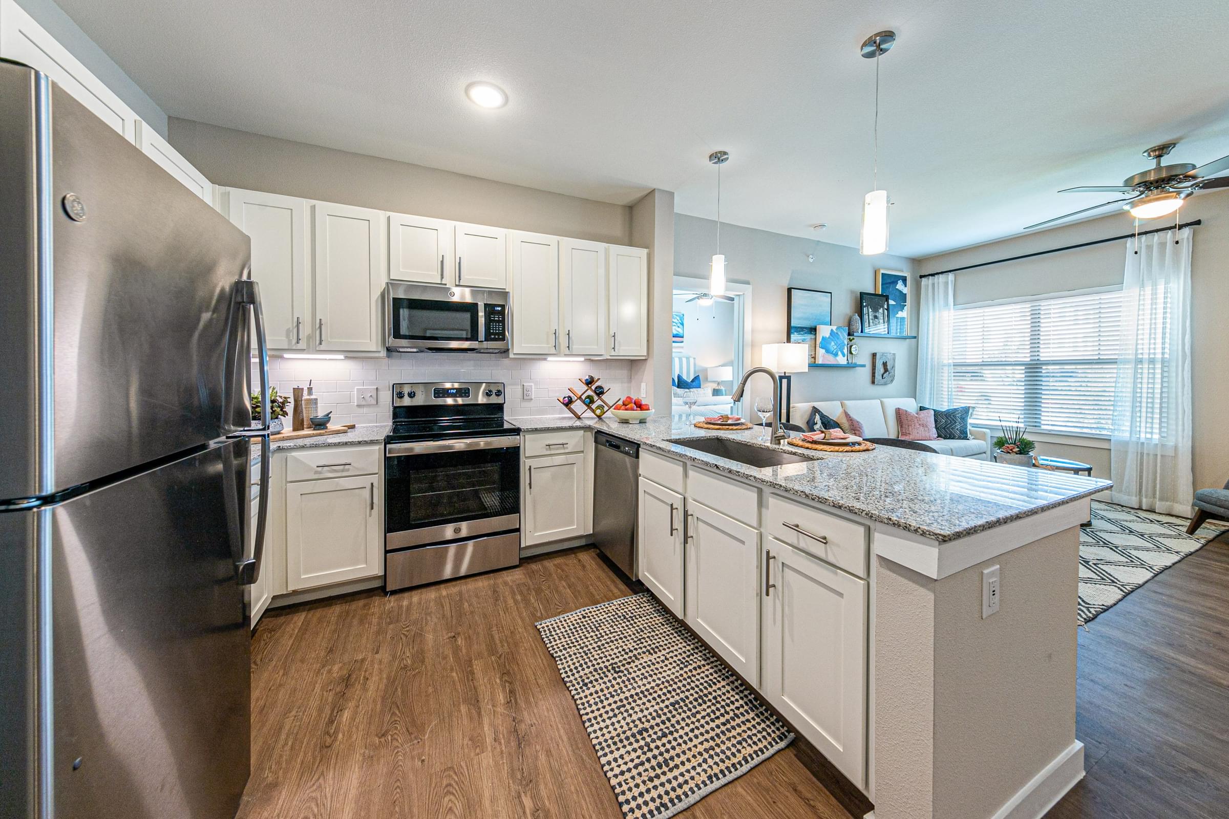 Modern Kitchens with Stainless Steel Appliances and Large breakfast bars