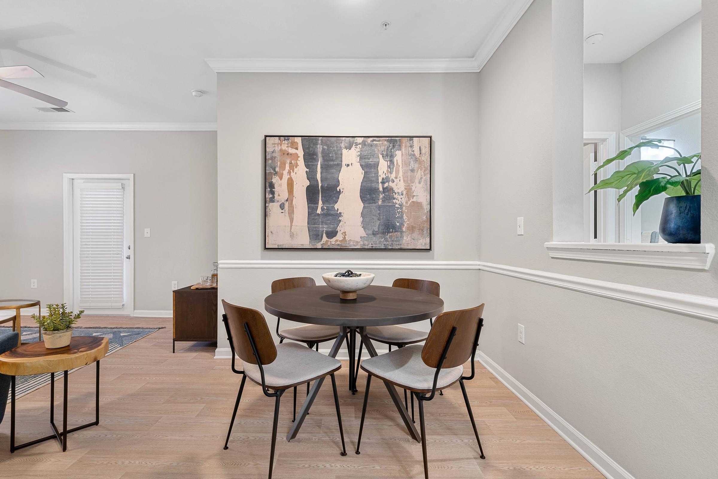 the preserve at ballantyne commons dining room with table and chairs