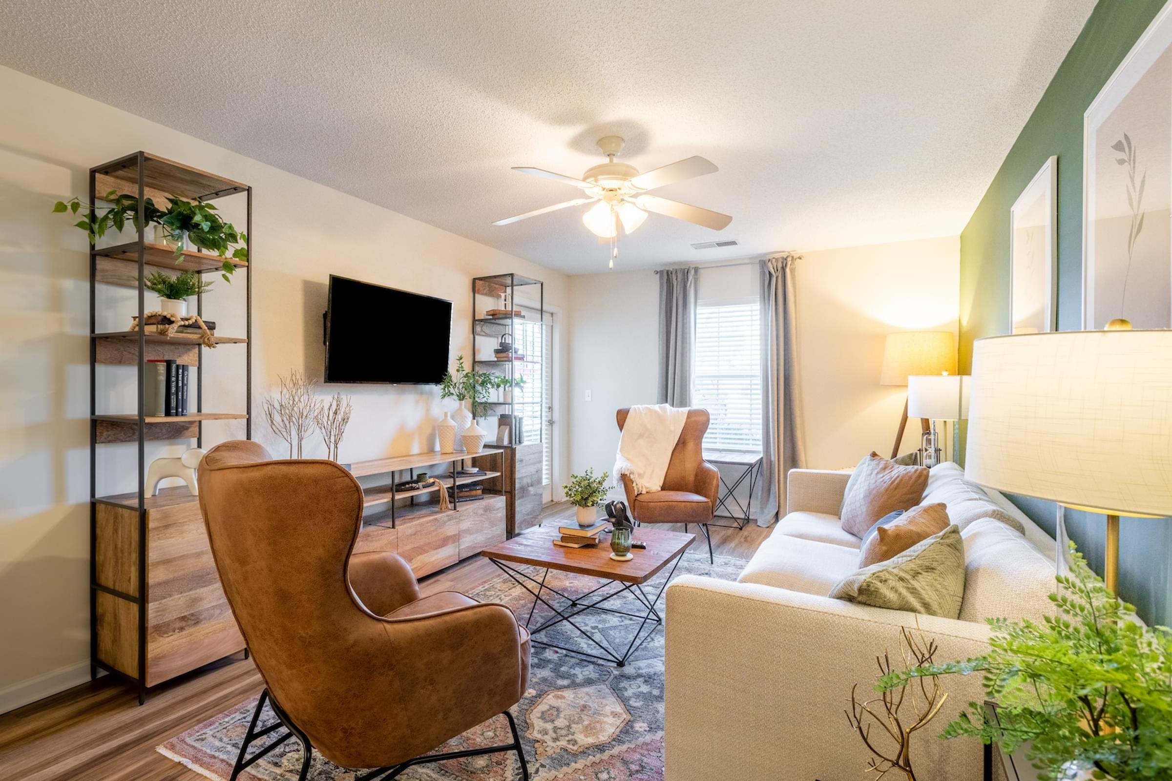 Spacious Living Room with Private Patio