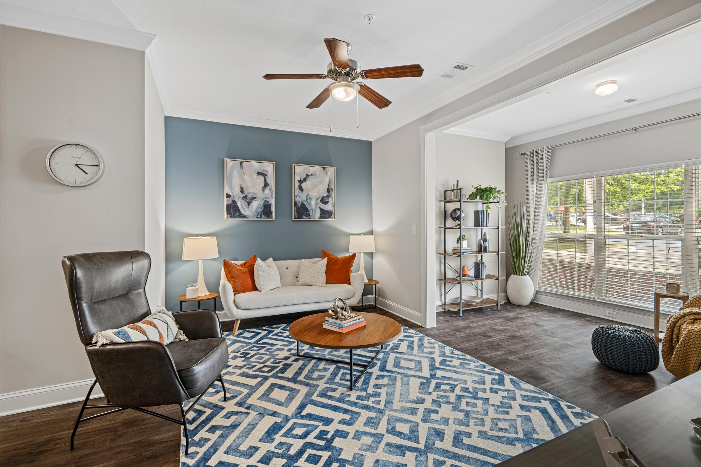 9-Foot Ceilings with Hardwood Inspired Vinyl Flooring