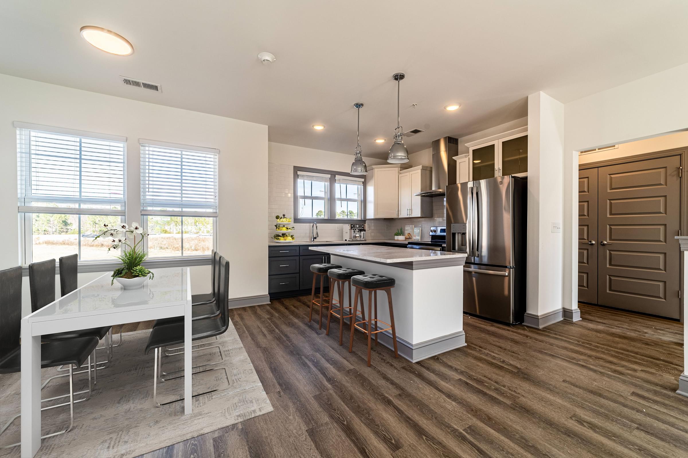 Luxury Carriage Home with Gray Kitchen Color Scheme