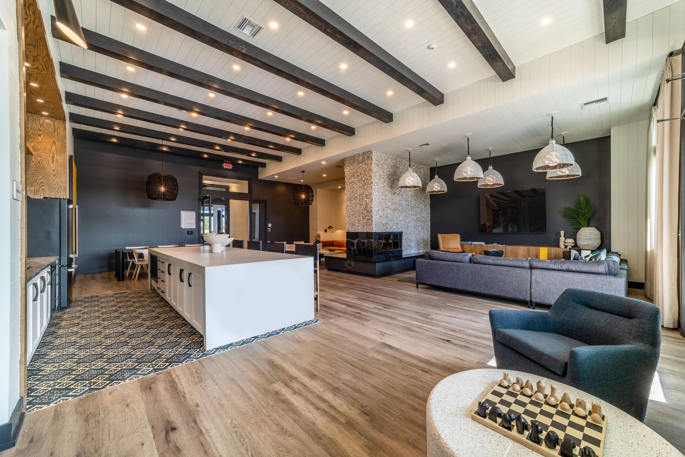 beautiful living area in our clubhouse