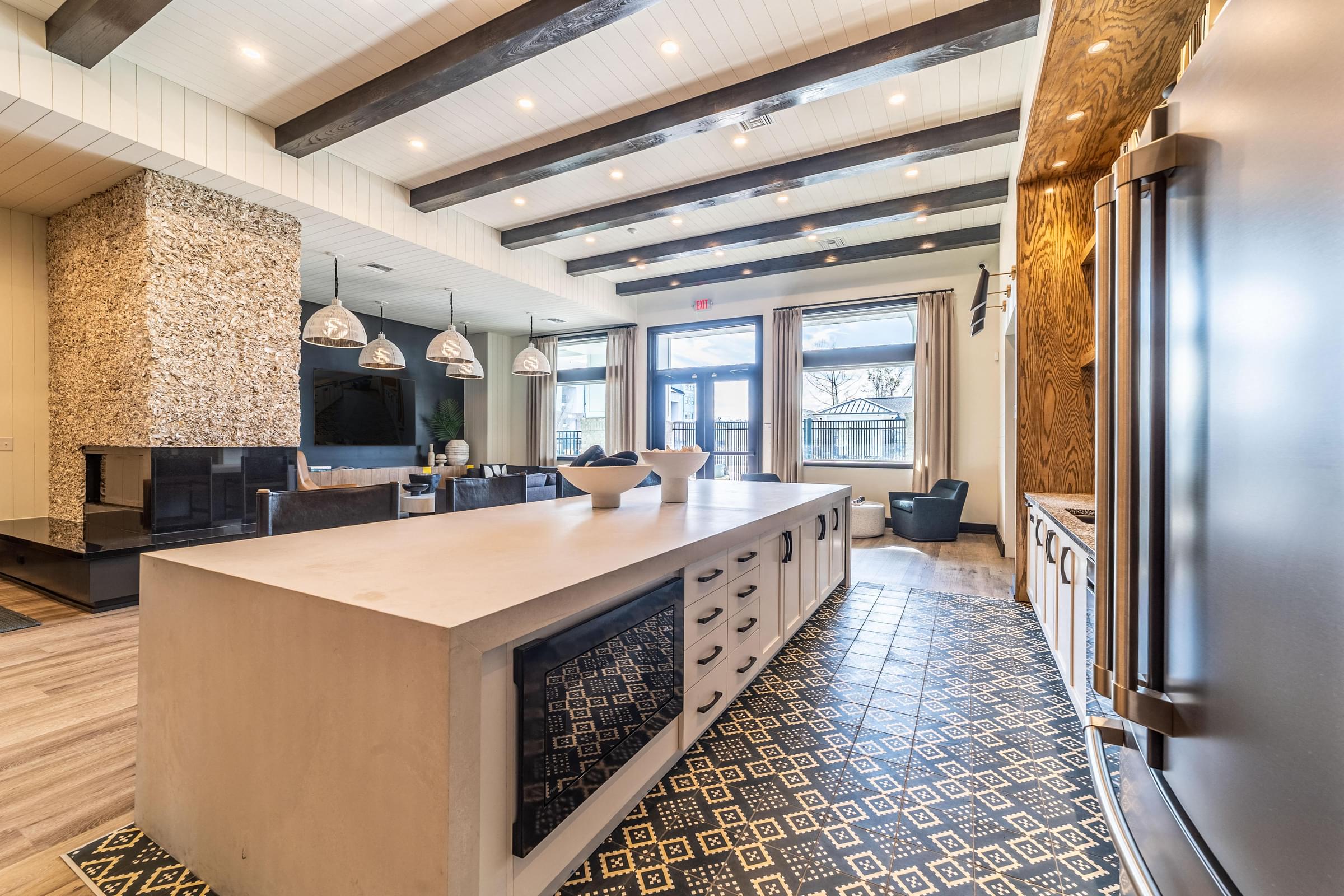 large kitchen in our clubhouse.