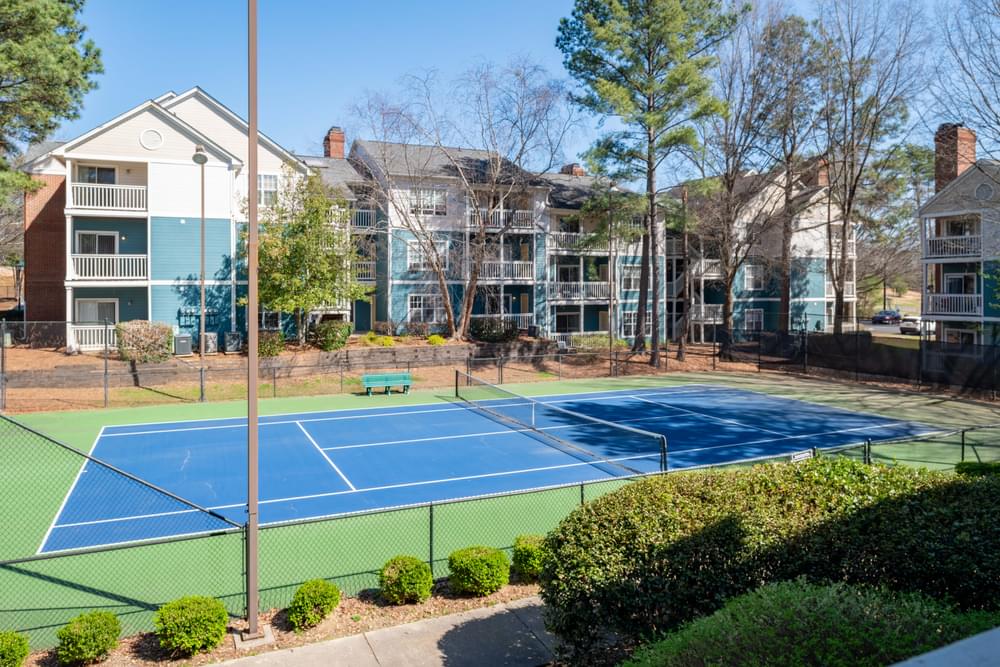 our apartments showcase a tennis court