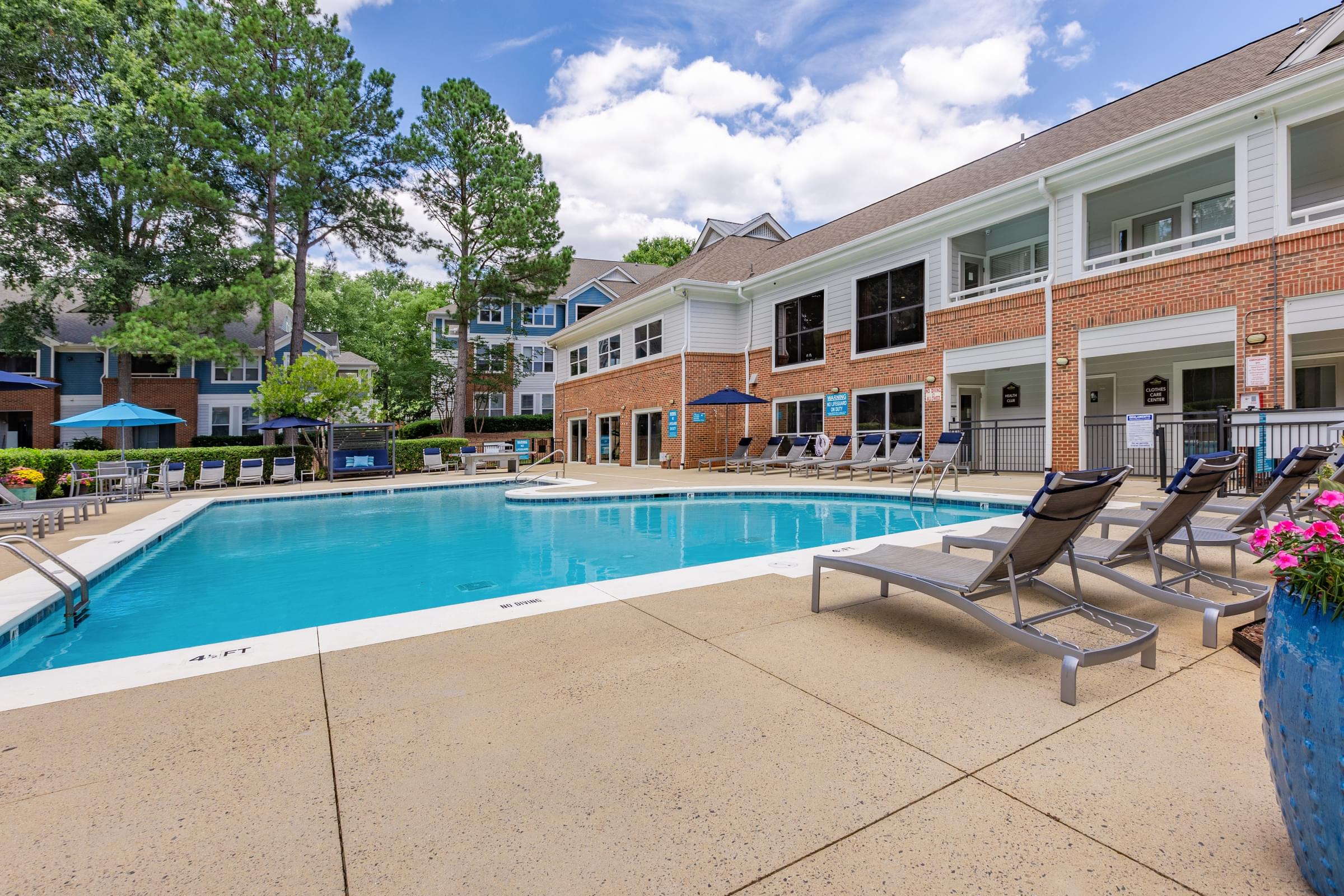 the swimming pool at our apartments