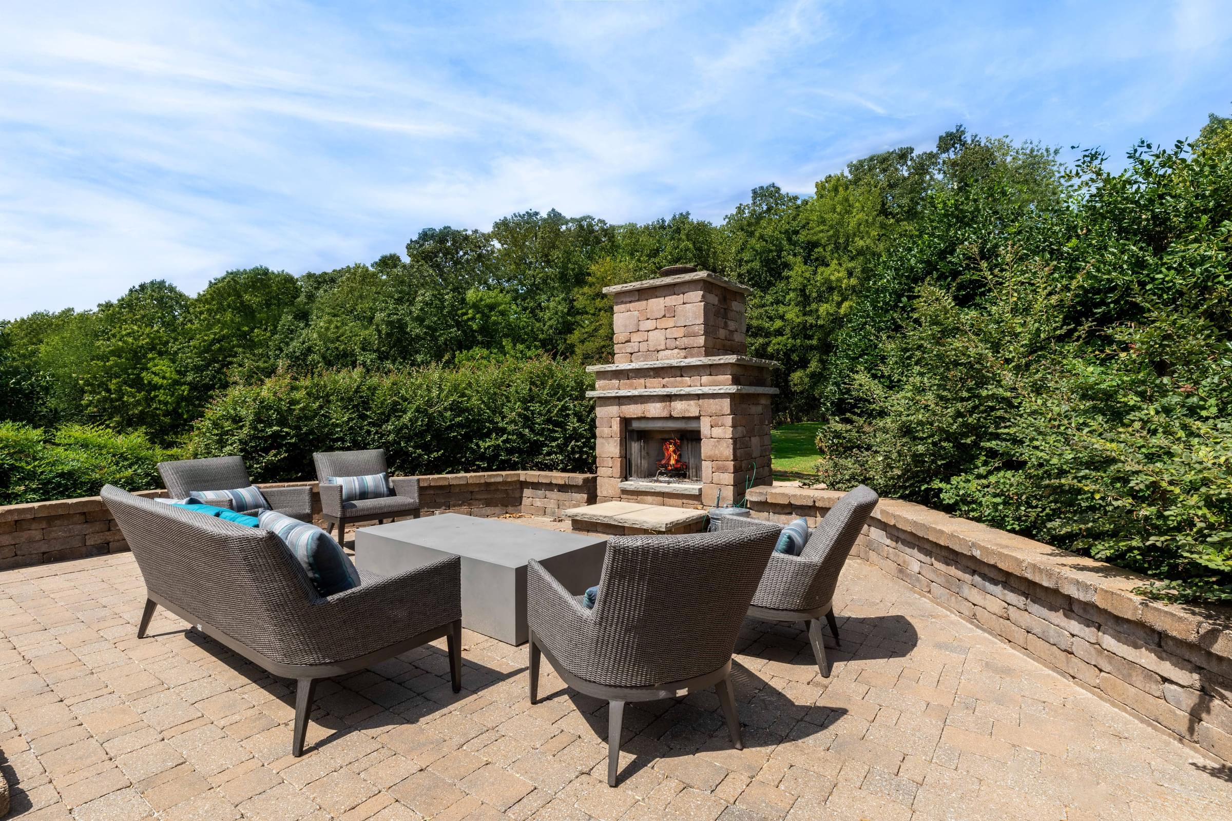 Fireplace at Swimming Pool