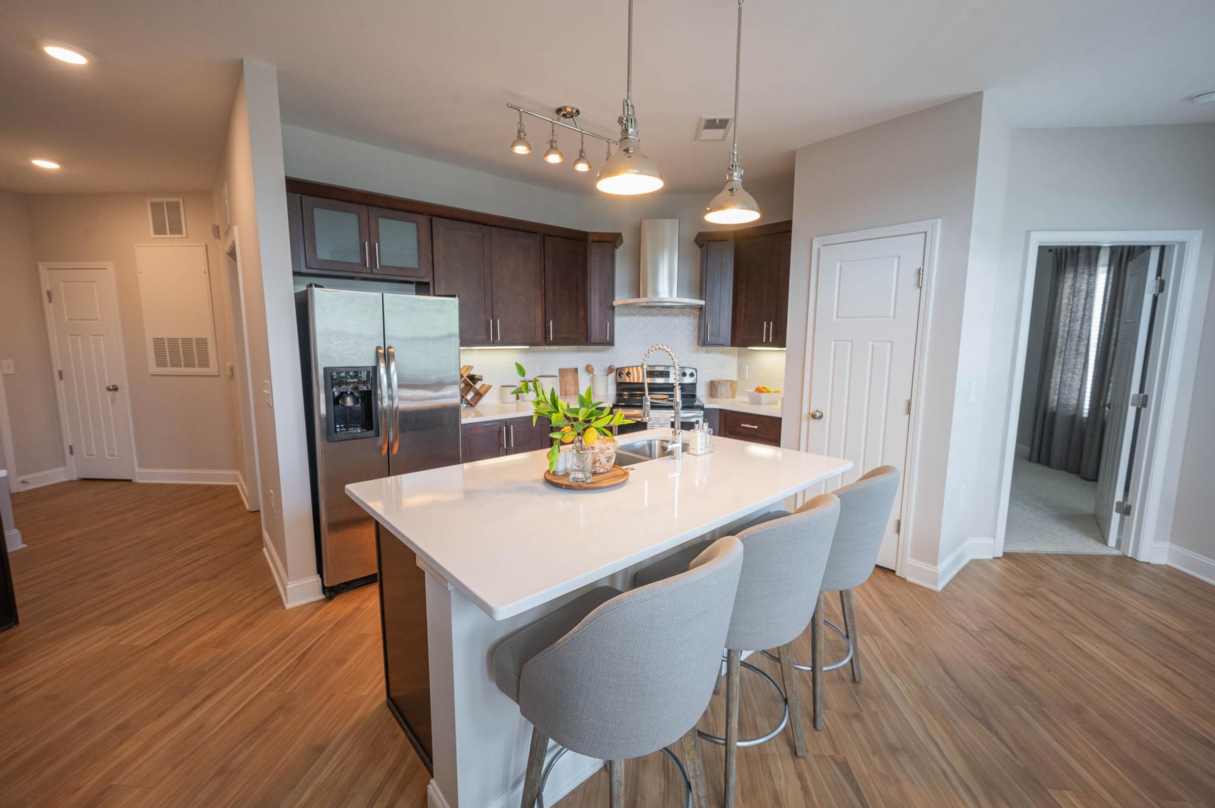 Open-Concept Kitchen with Breakfast Bar Island