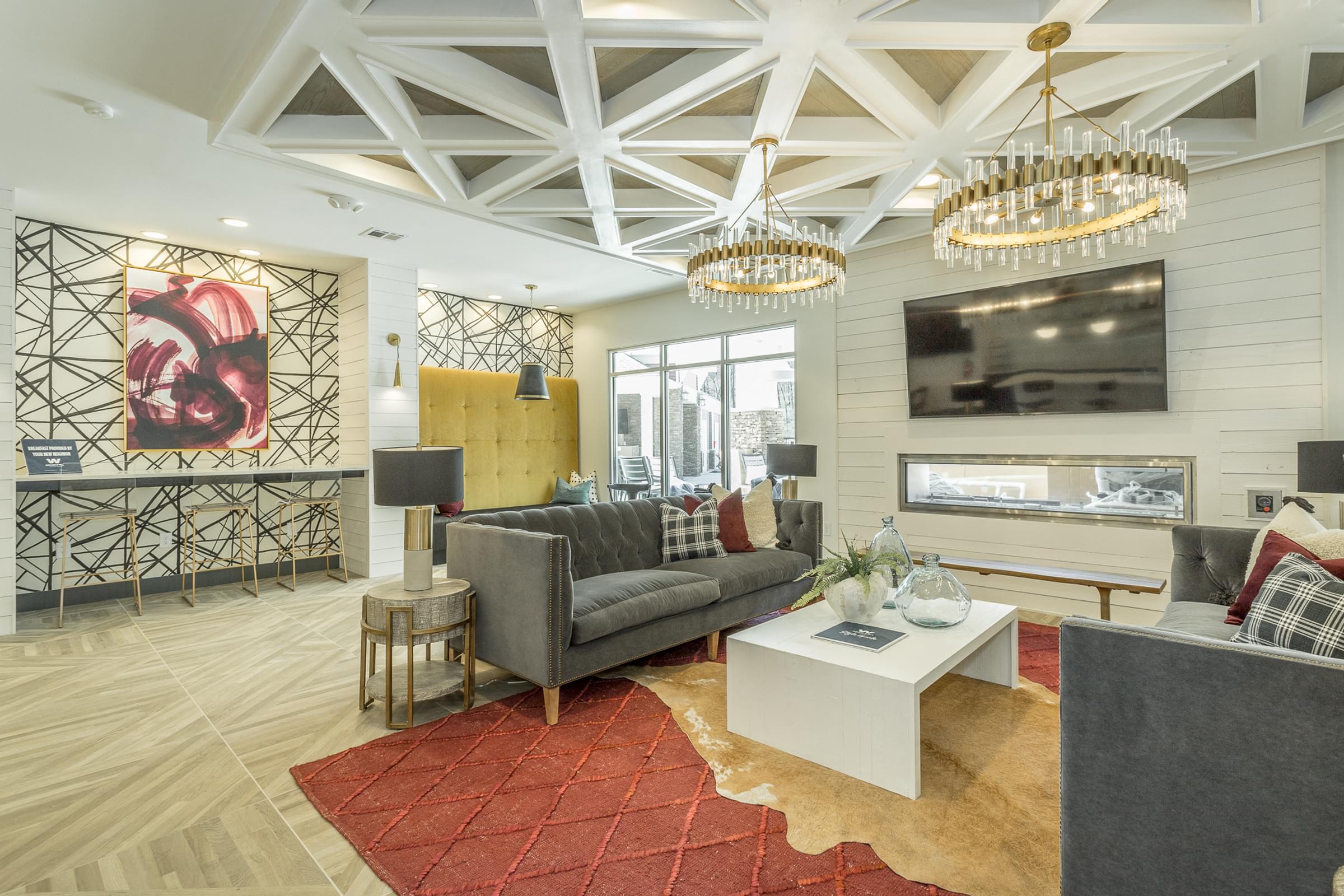 Hawthorne at the W Clubhouse, Chattanooga, TN On-Site Clubhouse And Resident Lounge