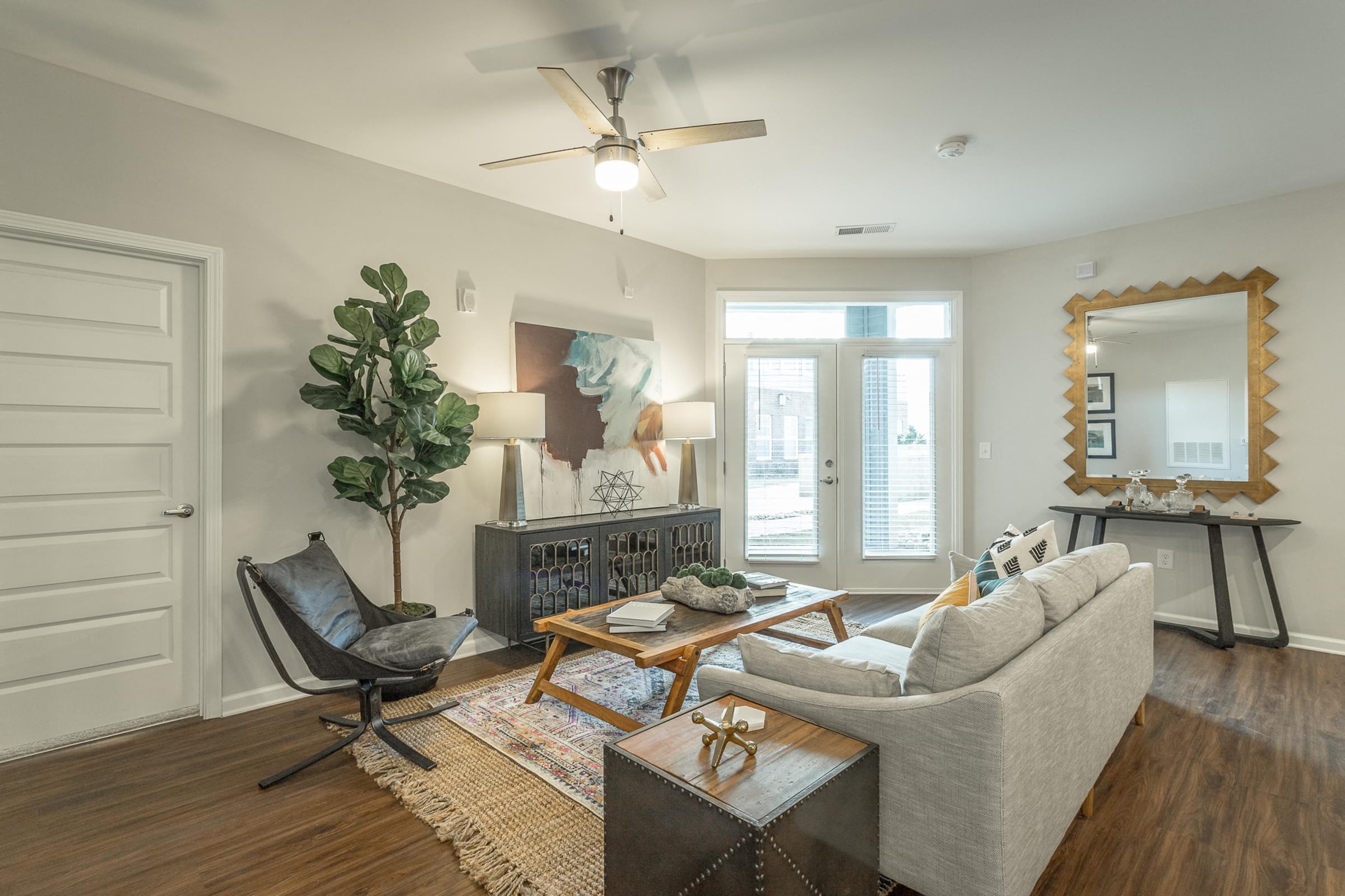 Living Room at Hawthorne at the W in Chattanooga, TN Spacious, Open-Concept Floor Plans