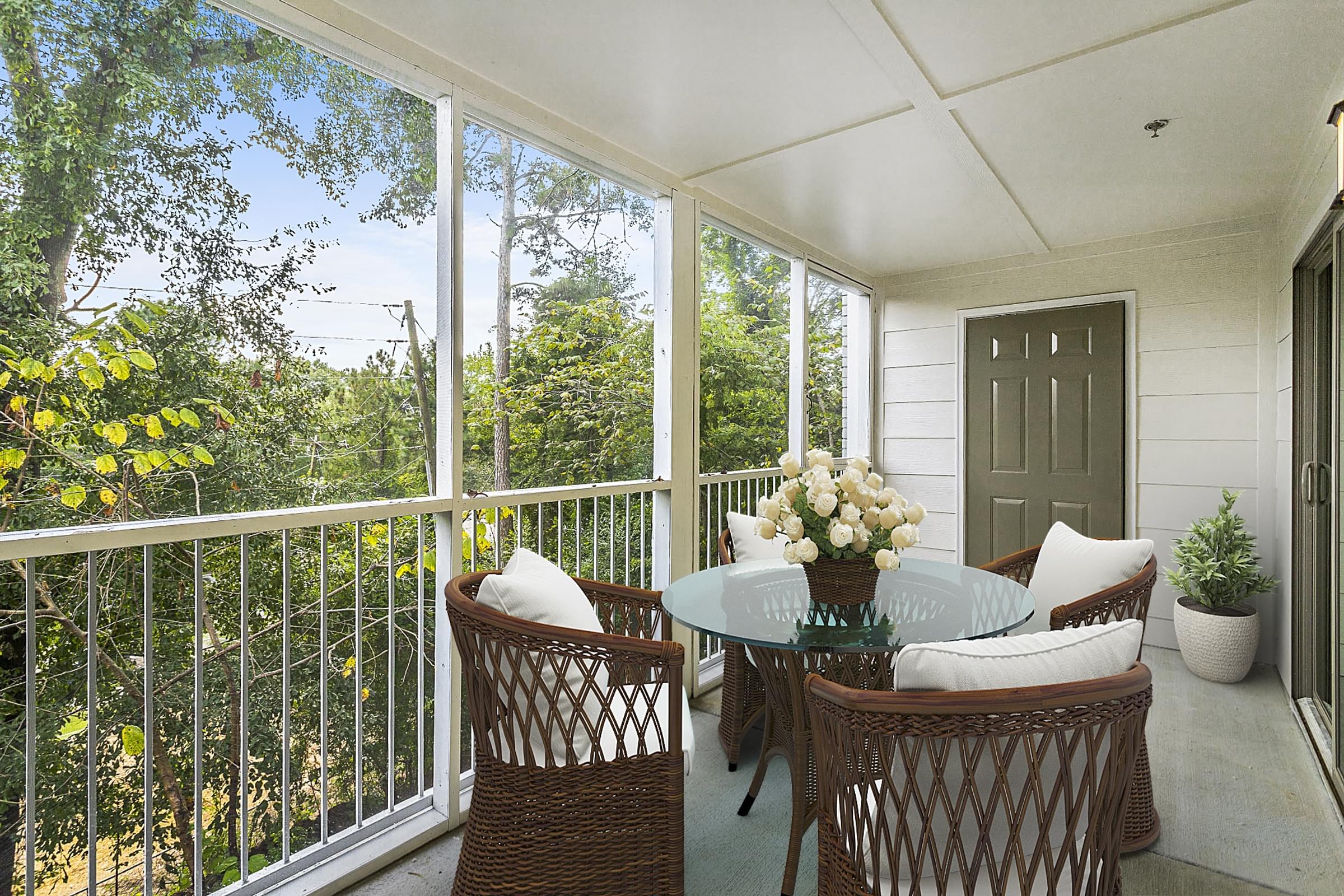 Private Patio Space with Additional Storage Space