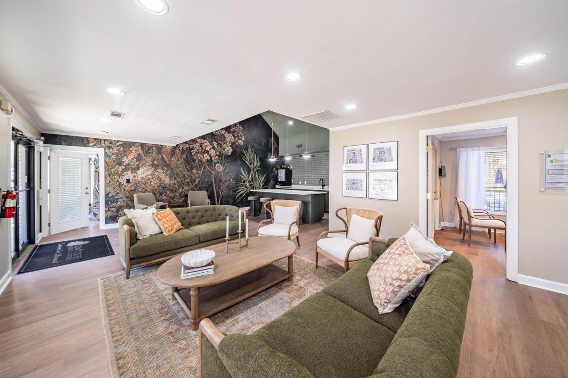 Community Clubhouse with Large Kitchen Island and Stainless Steel Appliances