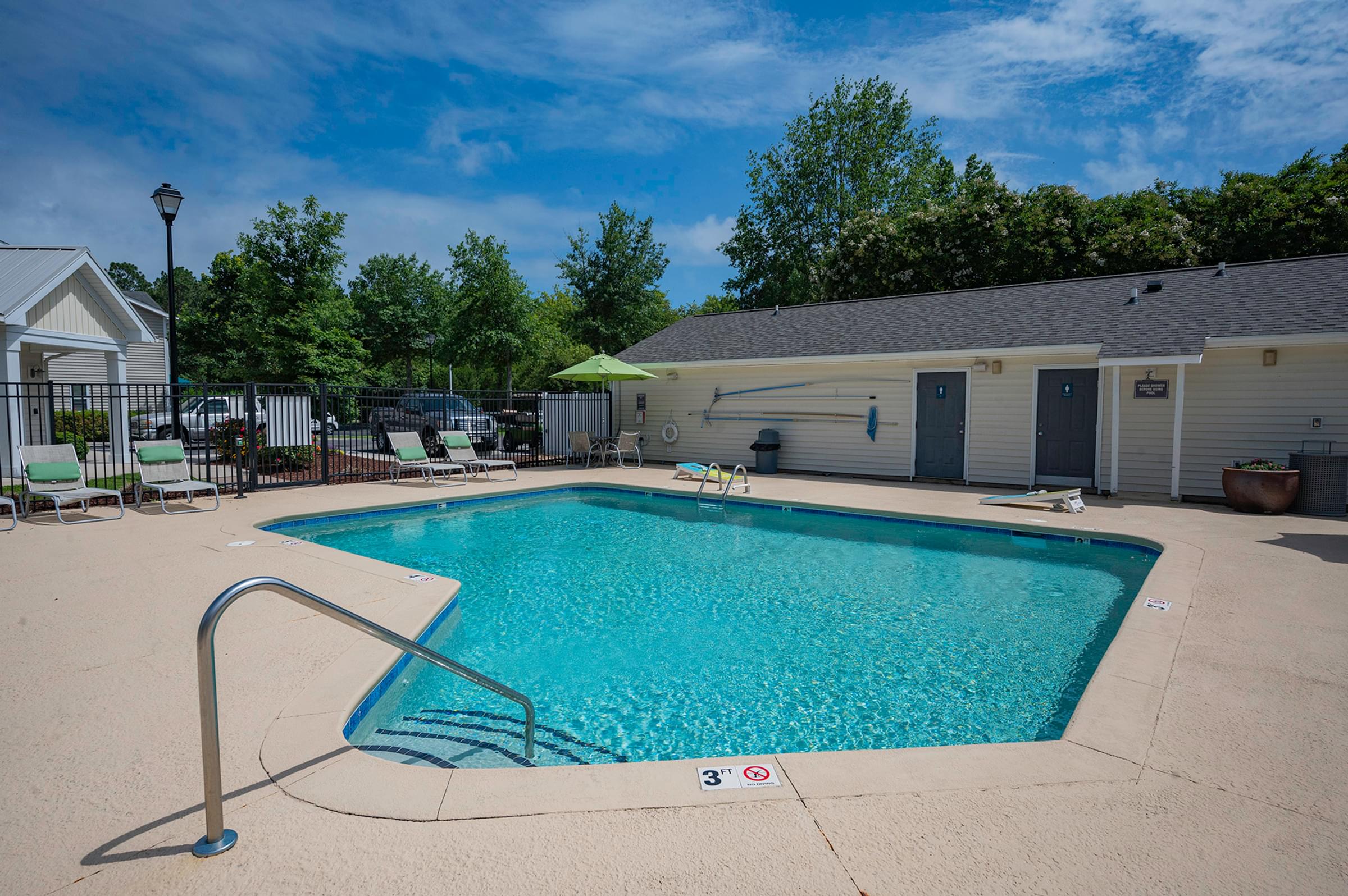 Saltwater Swimming Pool with Expansive Sundeck