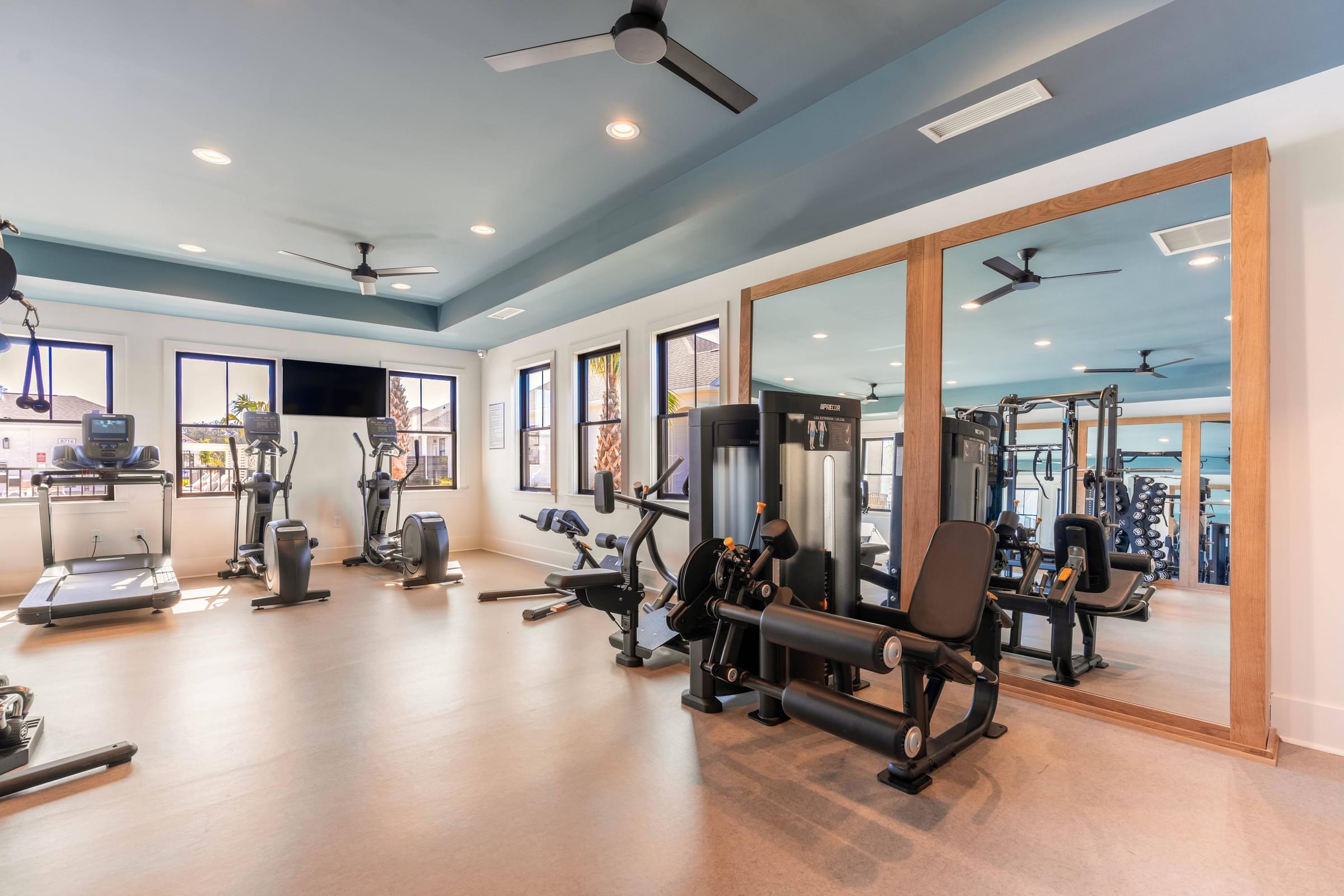 24-Hour Expansive Fitness Center and Private Fitness Studio