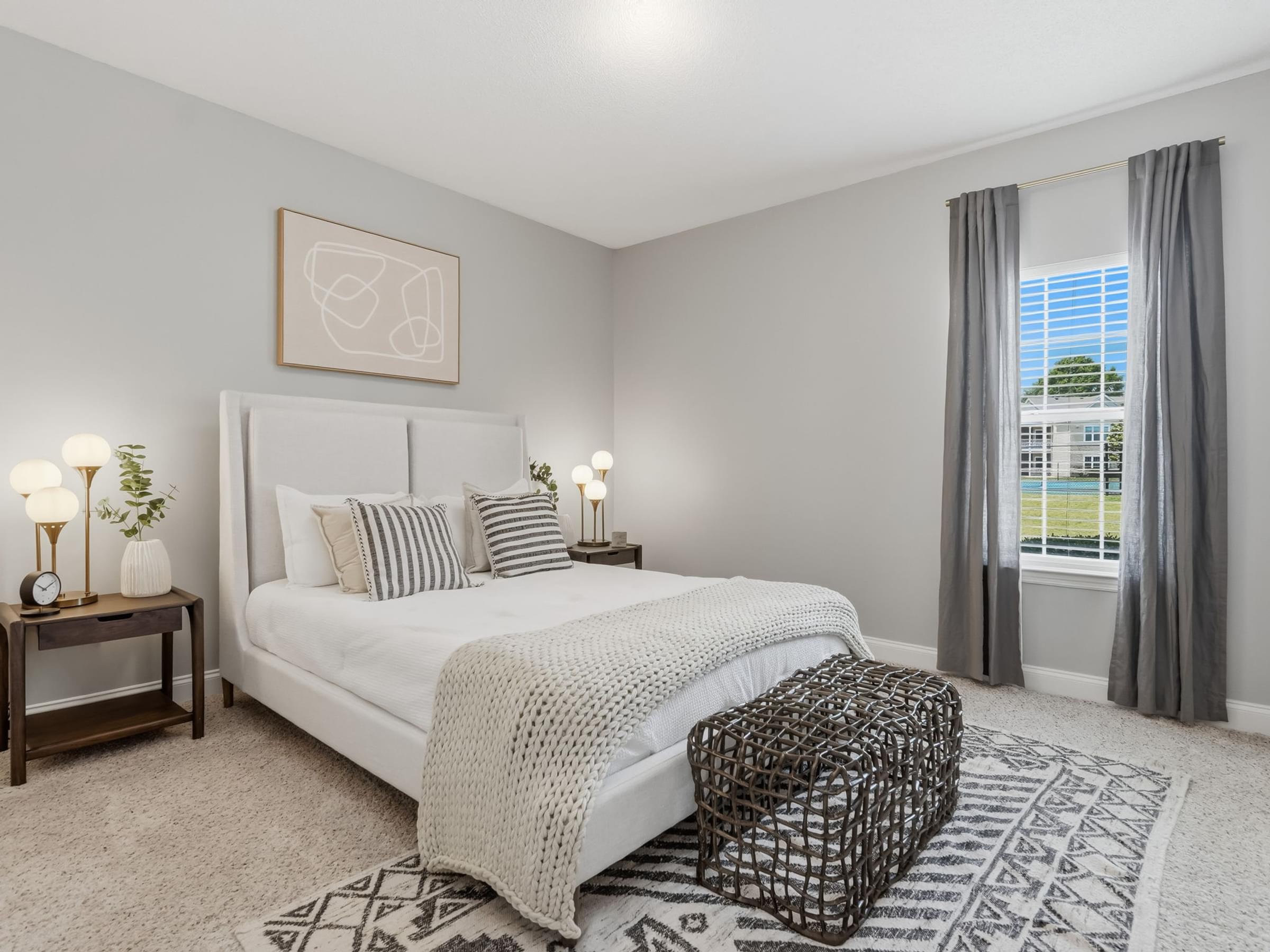 Spacious Bedrooms with Large Windows and Walk-In Closets