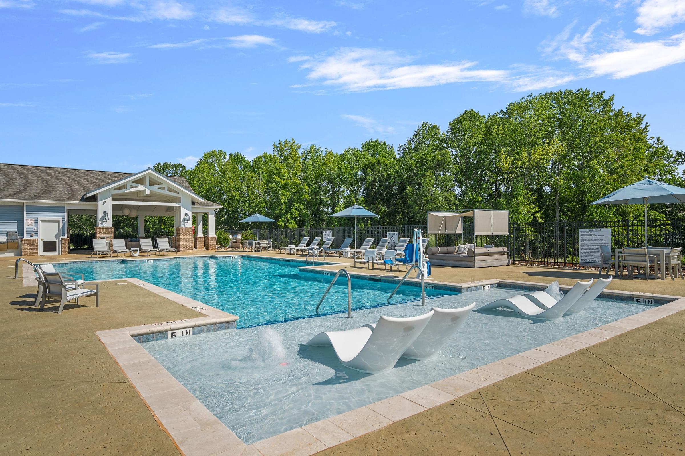 Custom Saltwater Swimming Pool with Sun Shelf and Inset Seating