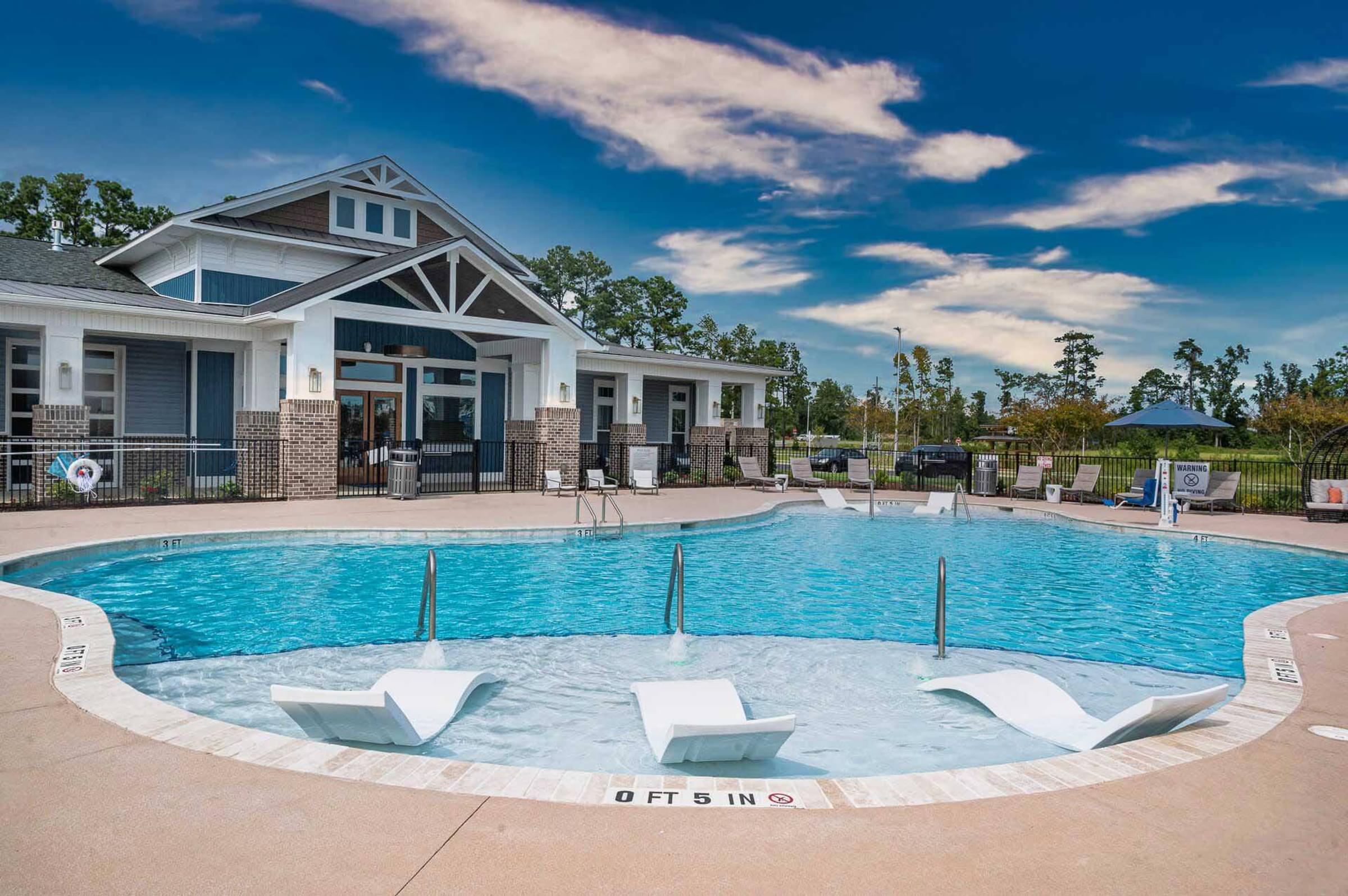 Resort-Style Saltwater Swimming Pool With Expansive Sundeck