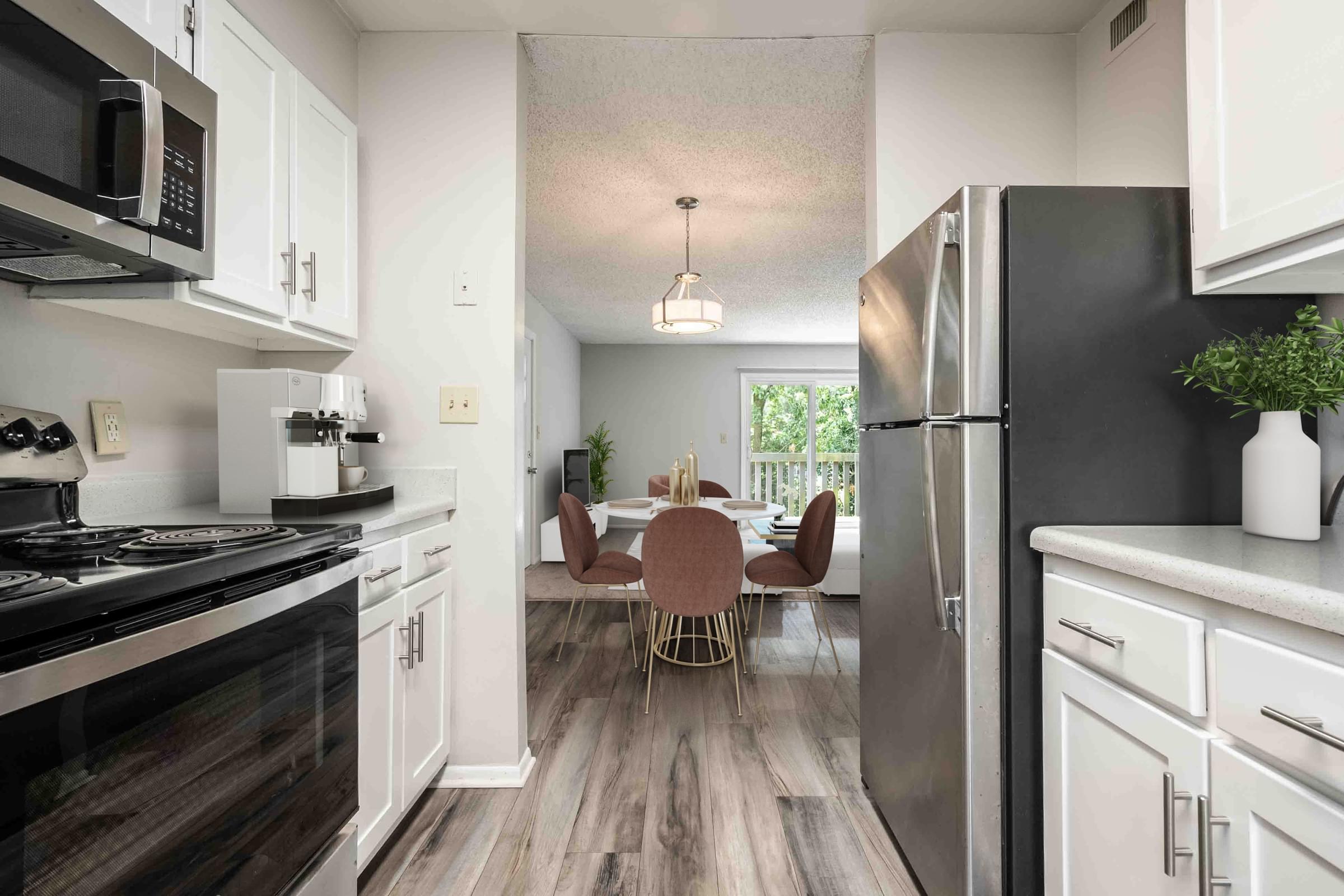 Renovated Kitchen with Stainless Steel Appliances