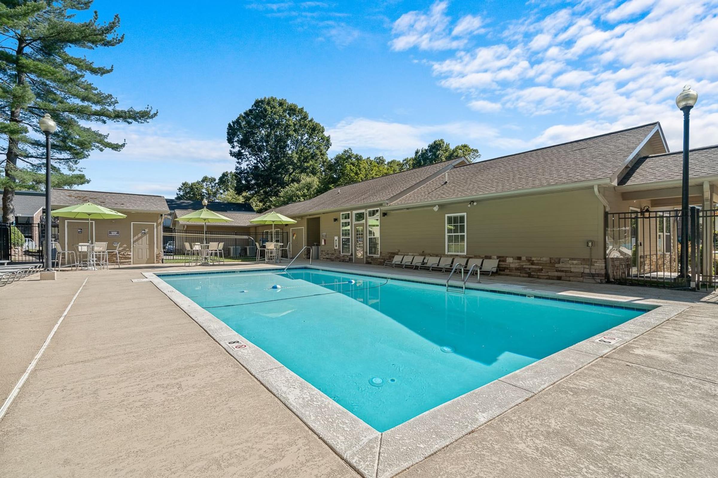 the swimming pool at our apartments