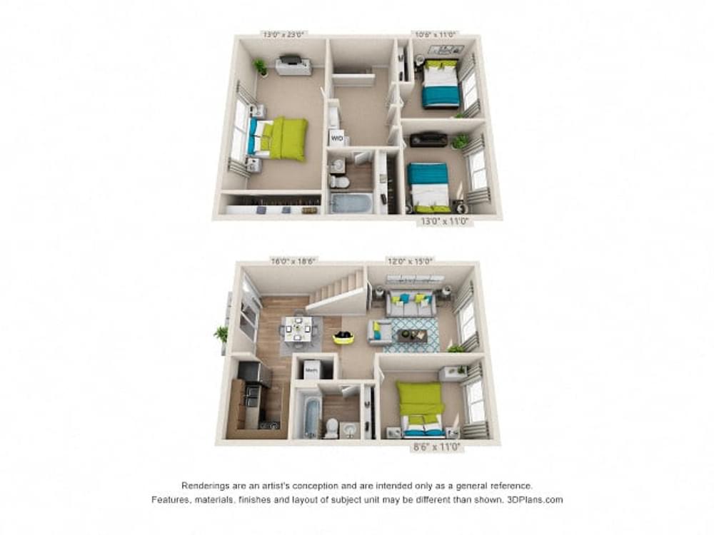 4 Bedroom floor plan