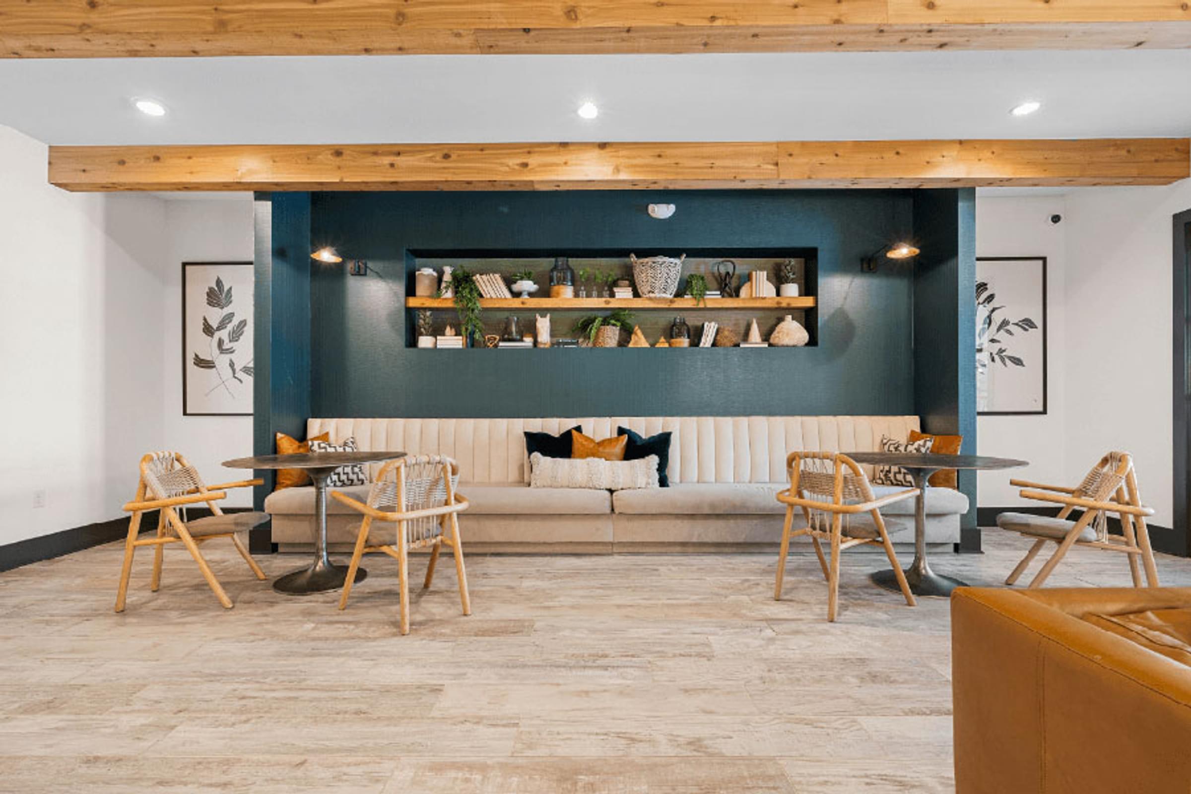 modern clubhouse to co work or hangout with friends