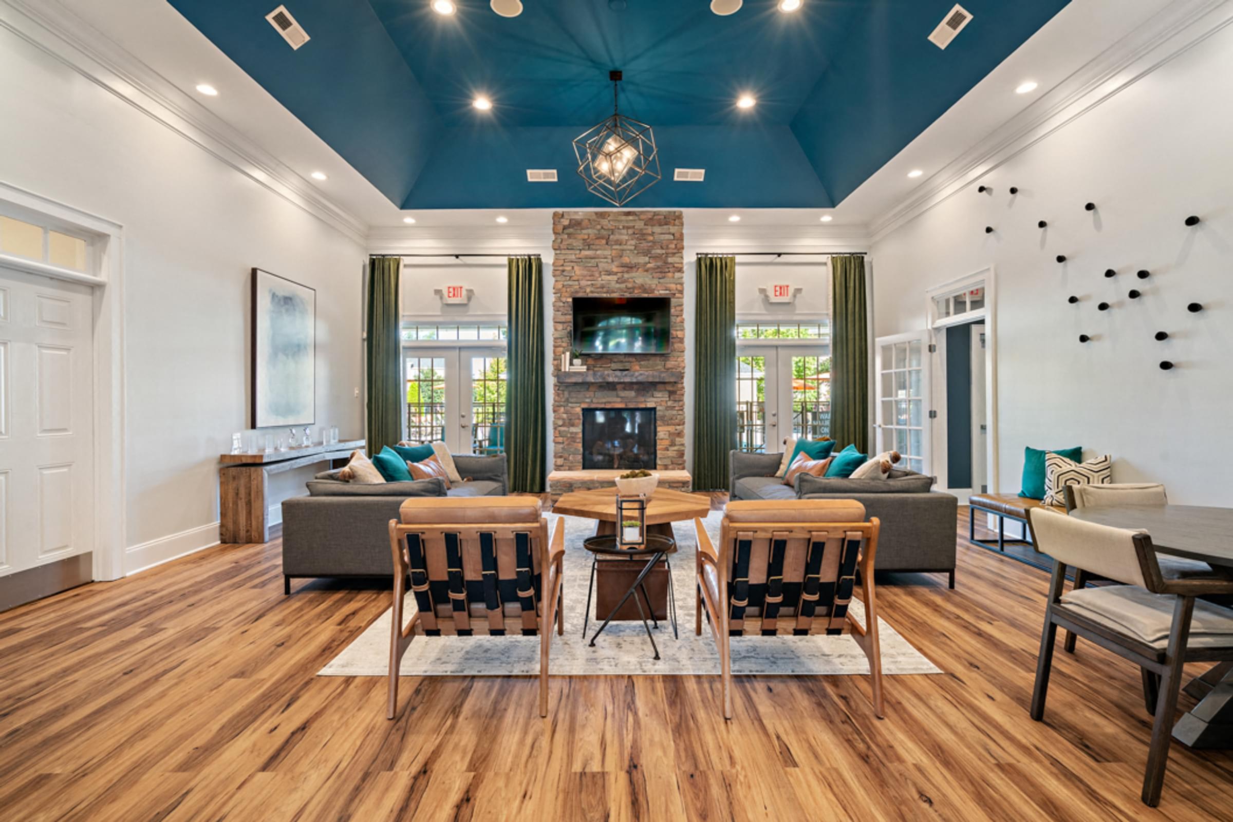 Modern Resident Clubhouse with Lounge Seating