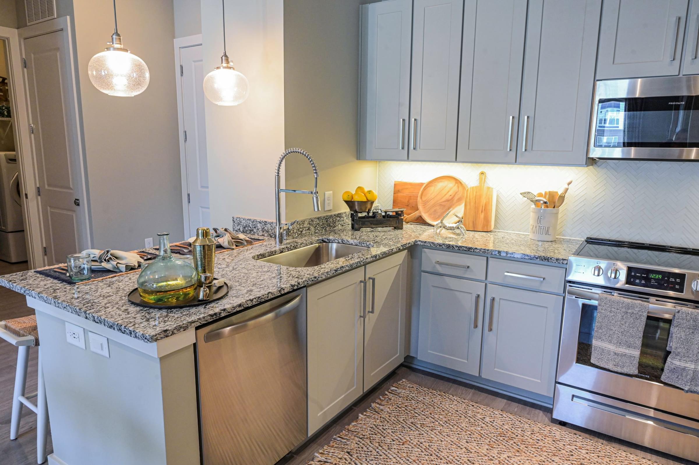 Designer Kitchen at Hawthorne at Indy West in Wilmington, NC Designer Kitchen at Hawthorne at Indy West in Wilmington, NC