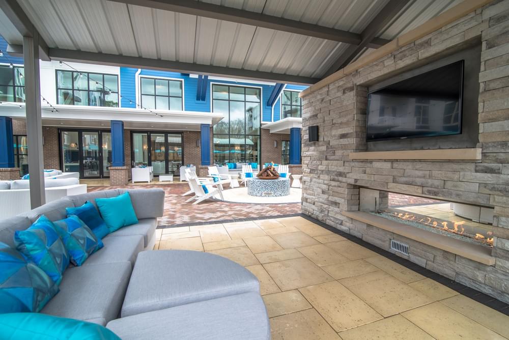 Outdoor Lounge at Hawthorne at Indy West in Wilmington, NC