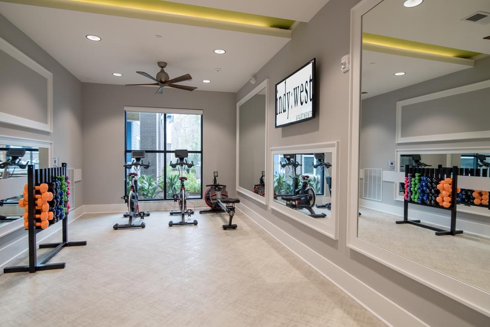 Yoga Studio Featuring The Mirror at Hawthorne at Indy West in Wilmington, NC
