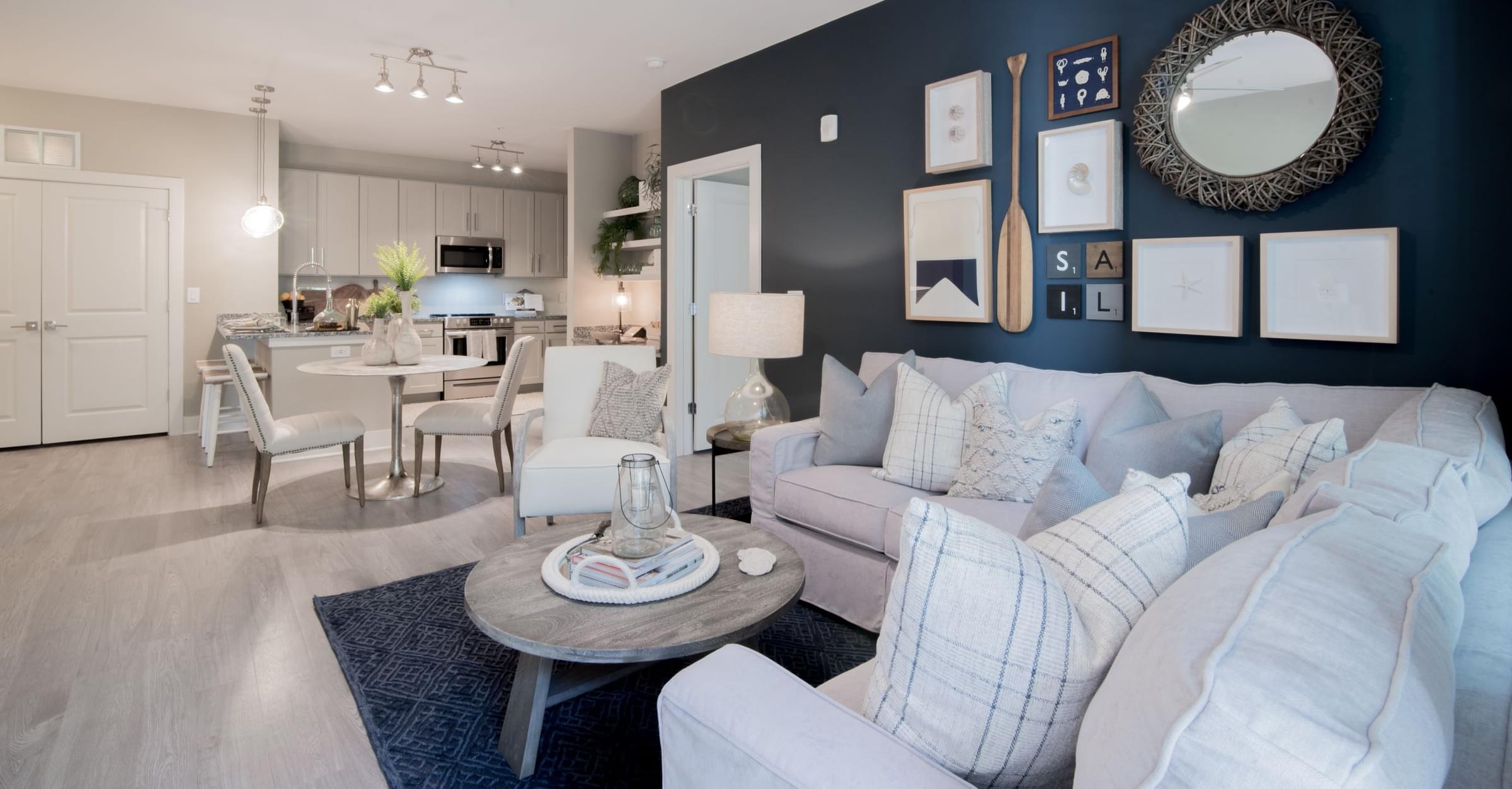 Open Concept Floor Plans with Large Kitchen Islands and Modern Finishes