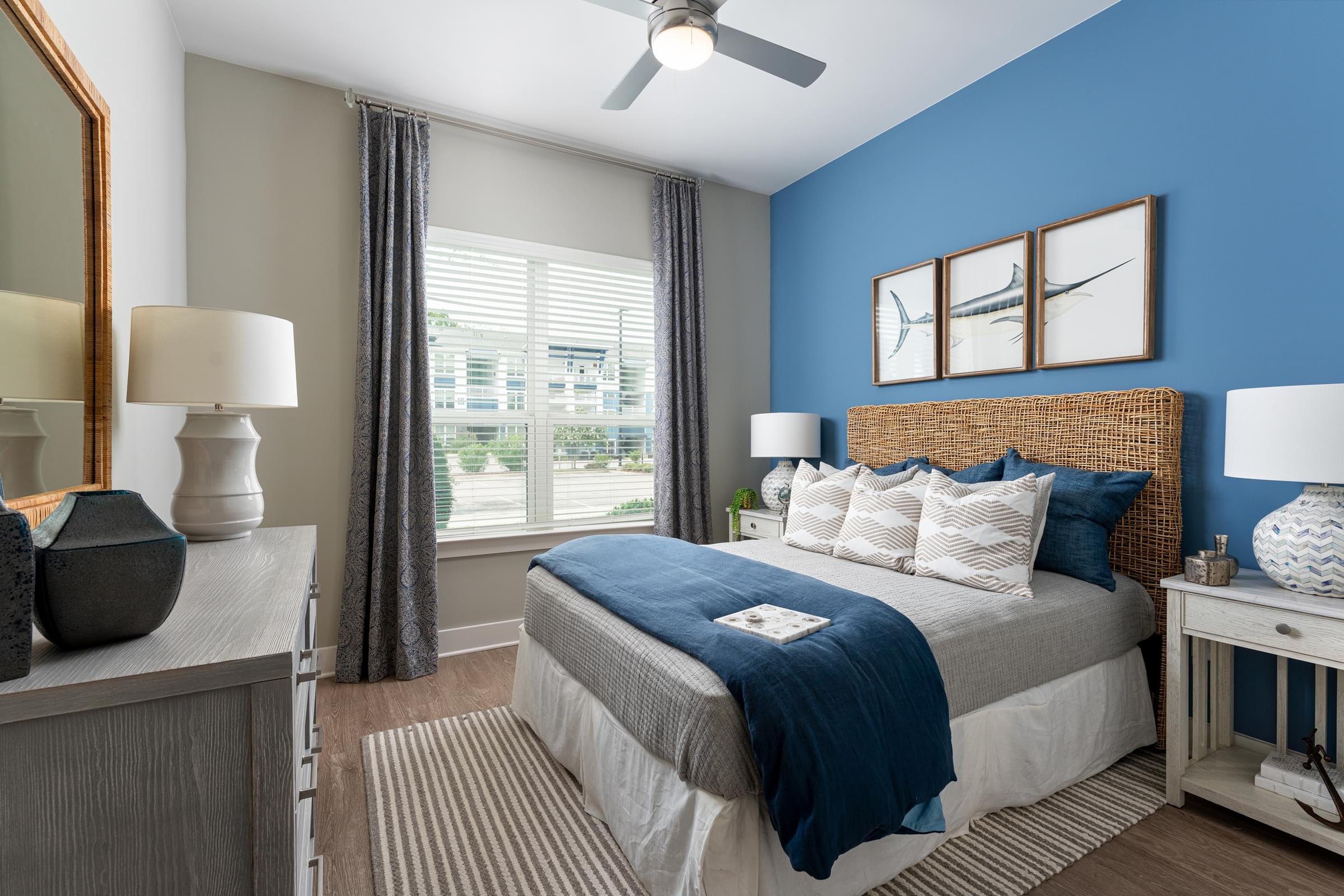Spacious Bedrooms with Large Windows, Ceiling Fan and Walk-In Closets