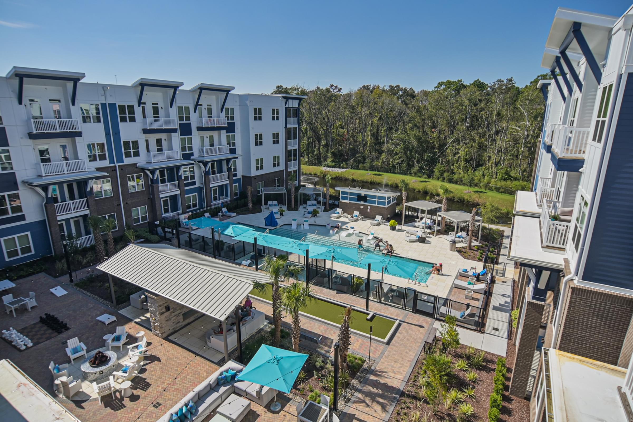 Patio Views from Hawthorne at Indy West in Wilmington, NC