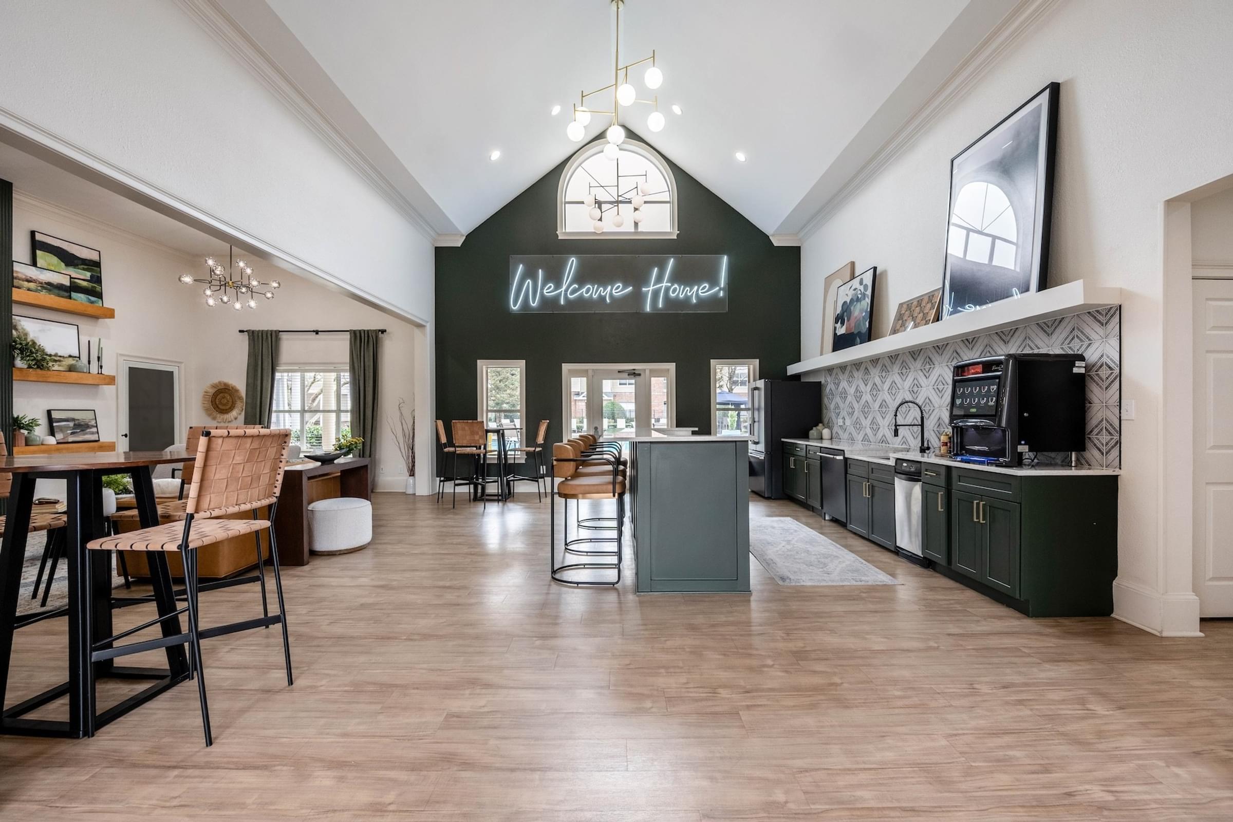 Complimentary Starbucks Coffee Bar Located in the Resident Clubhouse