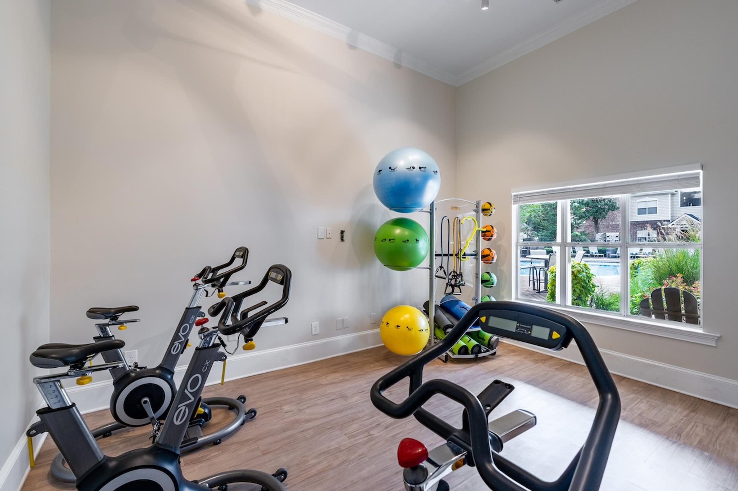 Private Yoga Studio Featuring A Fitness Mirror