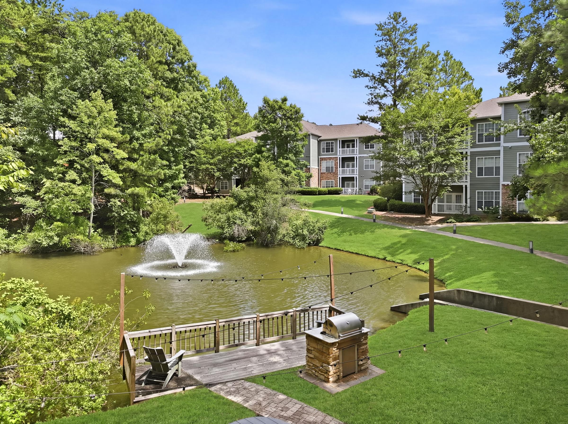 Walking TrailsLakeside Outdoor Fire Pit with Grills, and Walking Trails