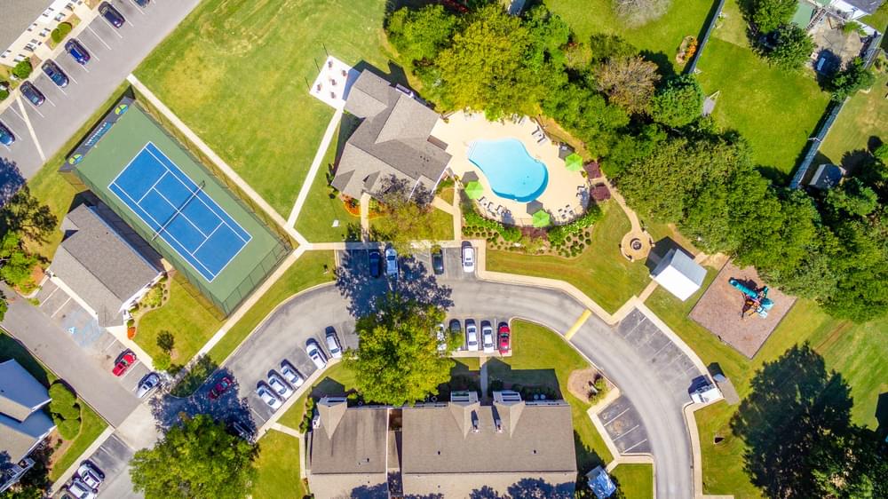 Aerial View of Hawthorne at Lily Flagg in Huntsville, AL