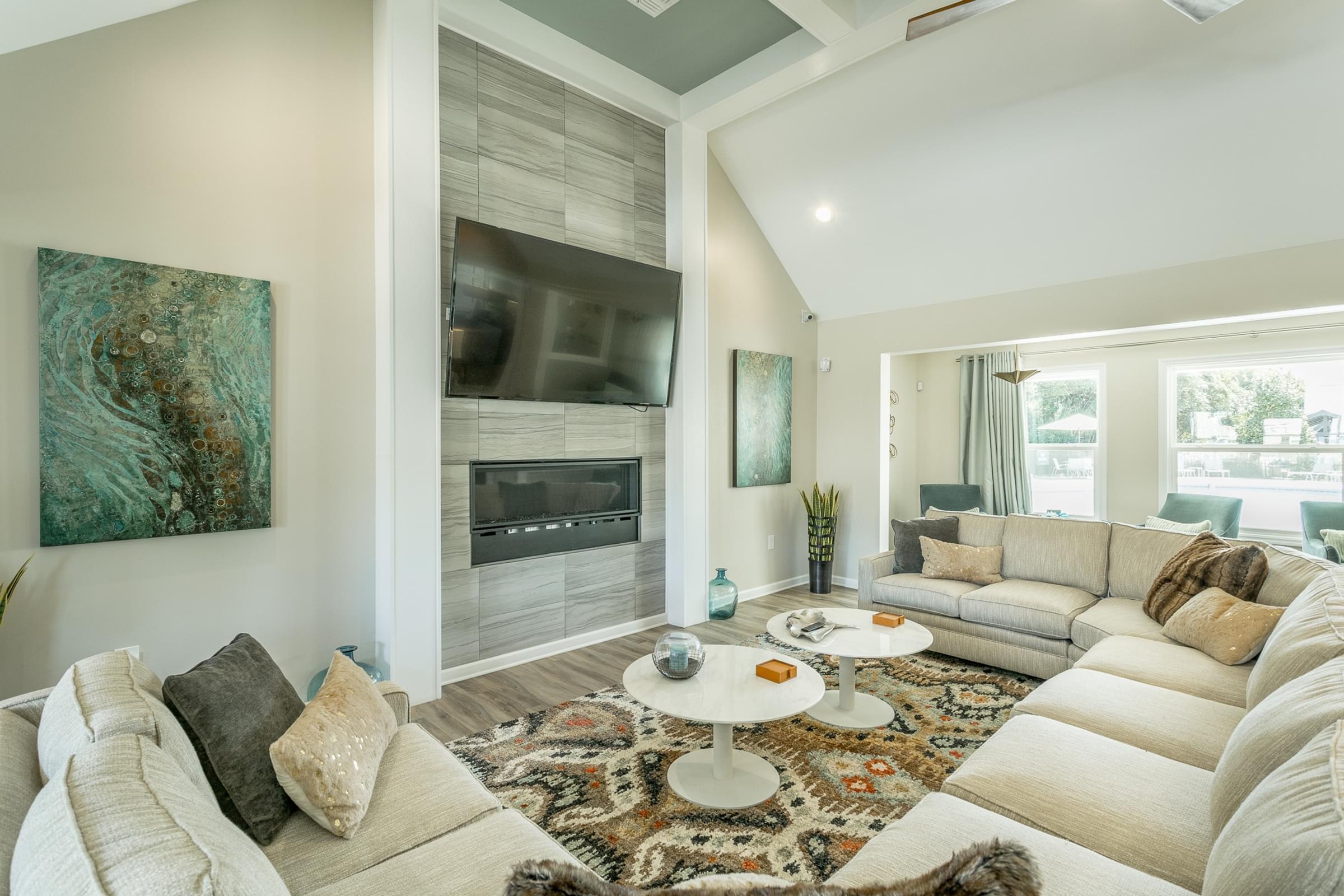 Resident Lounge at Hawthorne at Lily Flagg in Huntsville, AL Resident Lounge at Hawthorne at Lily Flagg in Huntsville, AL